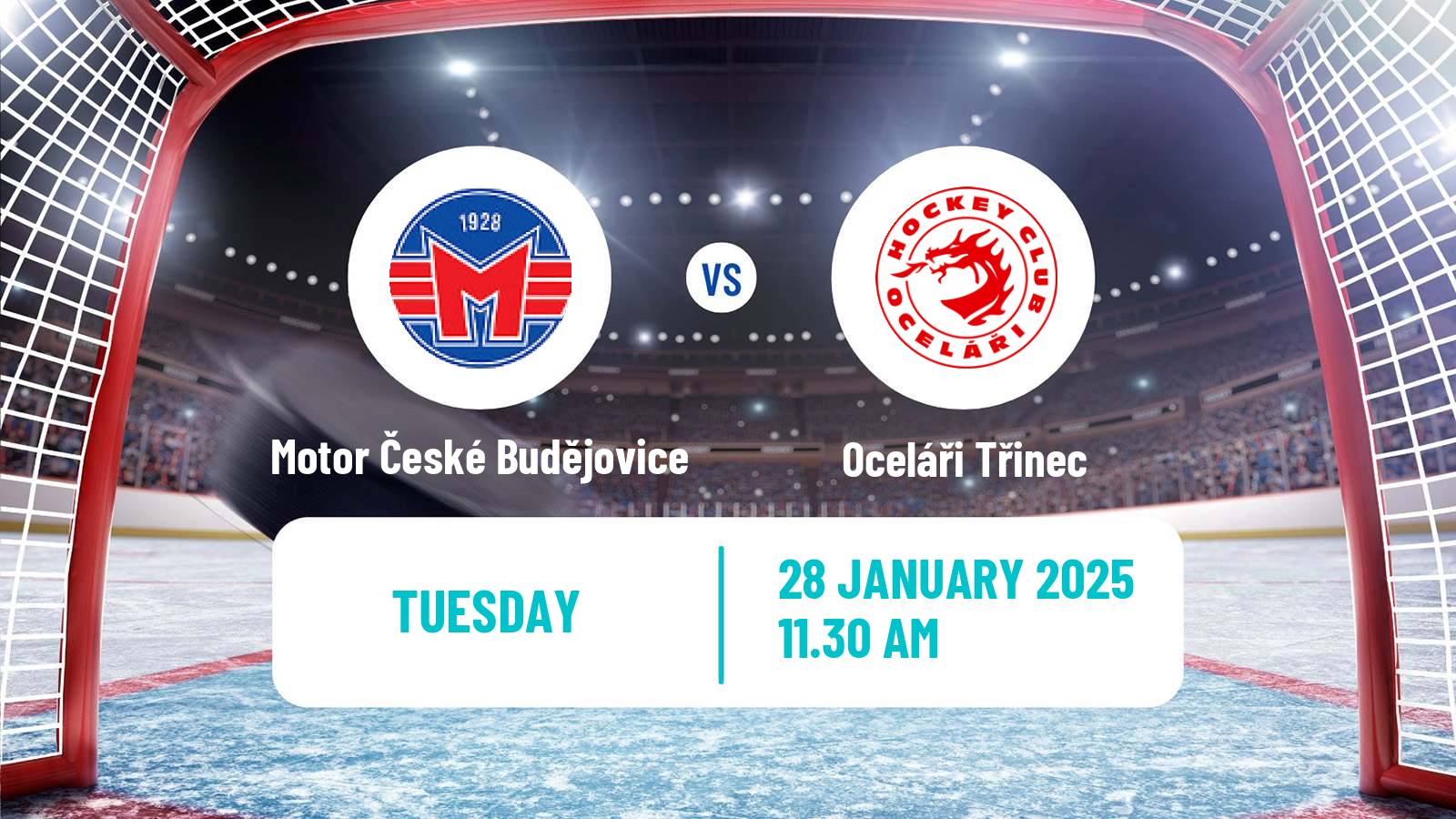 Hockey Czech Extraliga Motor České Budějovice - Oceláři Třinec