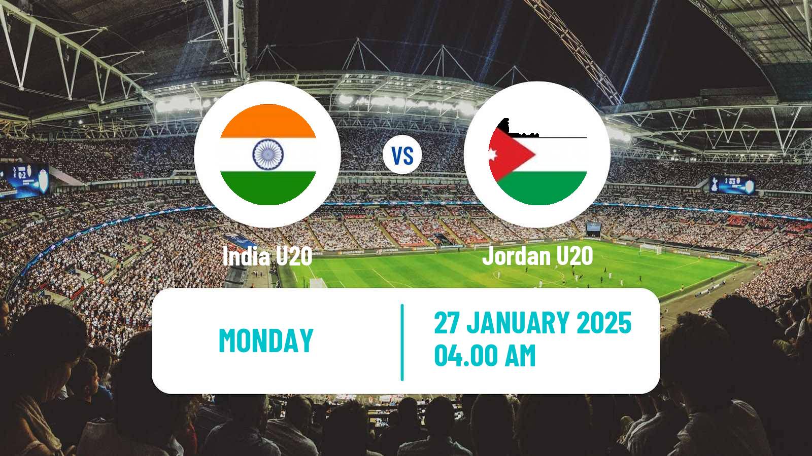 Soccer Friendly India U20 - Jordan U20