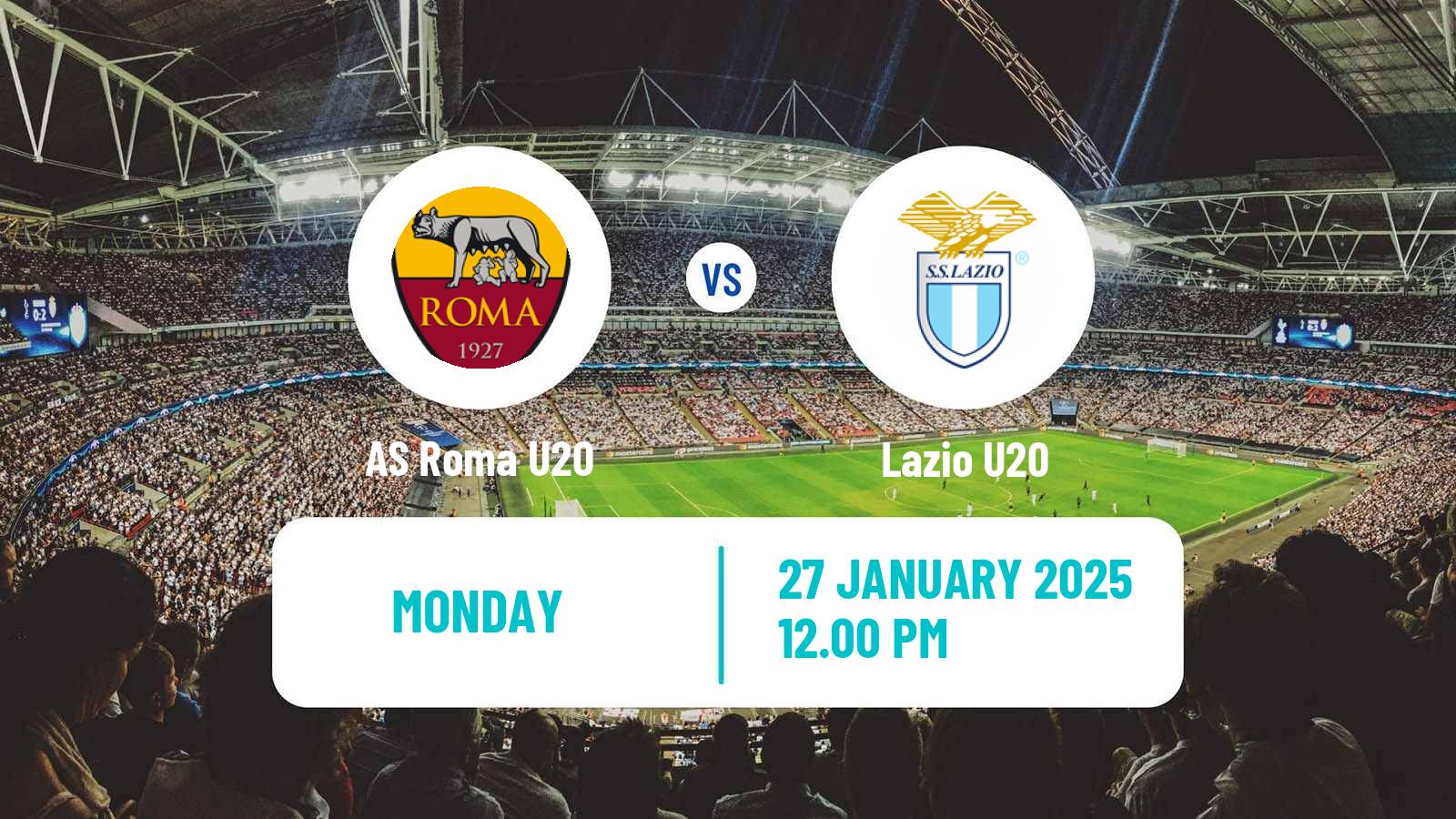 Soccer Italian Primavera 1 Roma U20 - Lazio U20