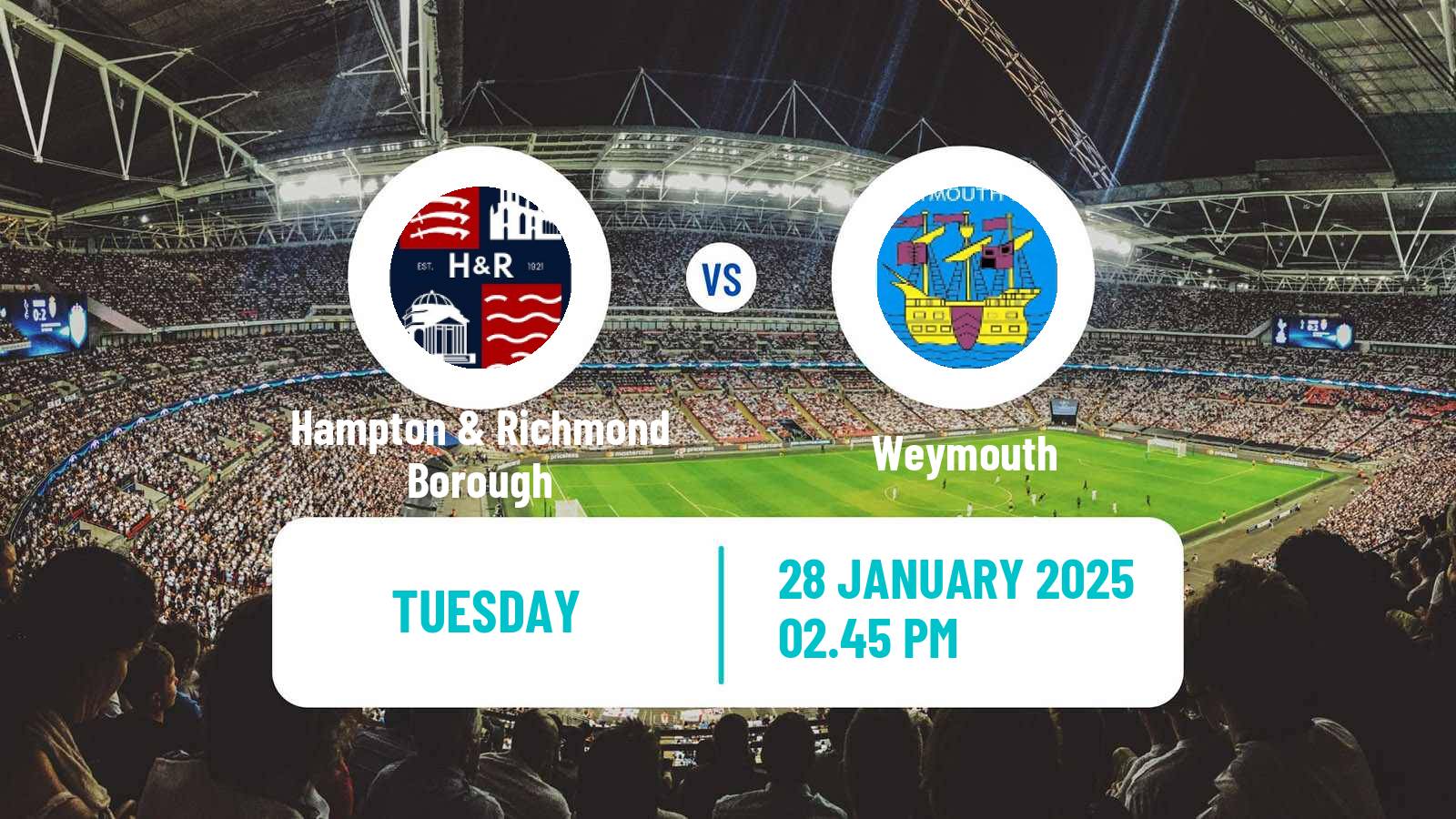 Soccer English National League South Hampton & Richmond Borough - Weymouth