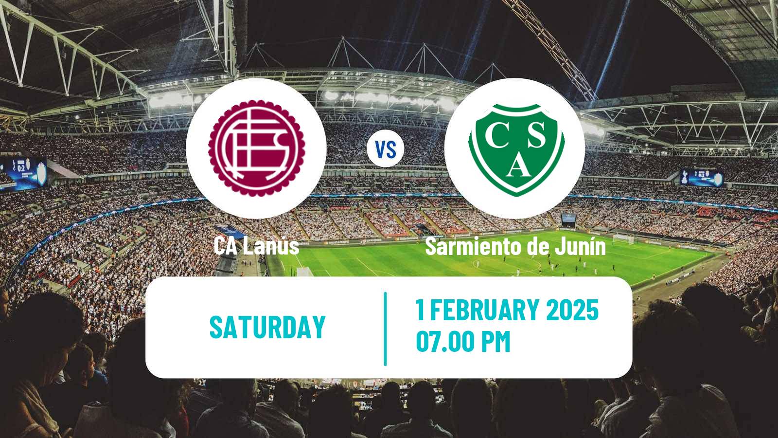 Soccer Argentinian Liga Profesional Lanús - Sarmiento de Junín