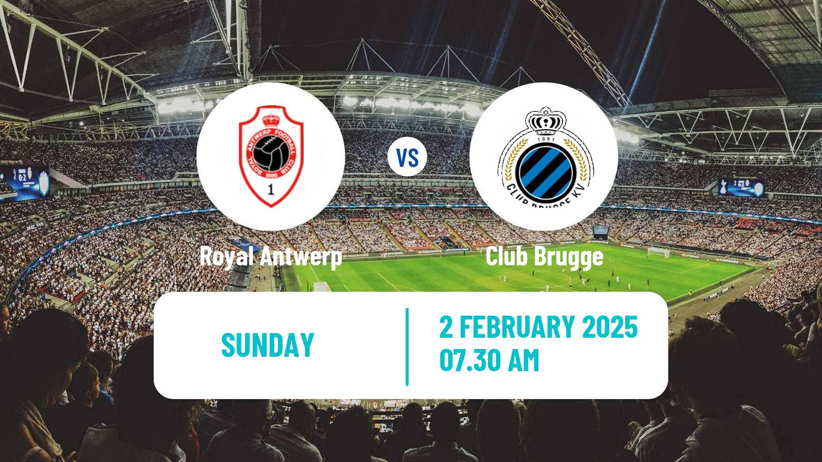 Soccer Belgian Jupiler Pro League Royal Antwerp - Club Brugge