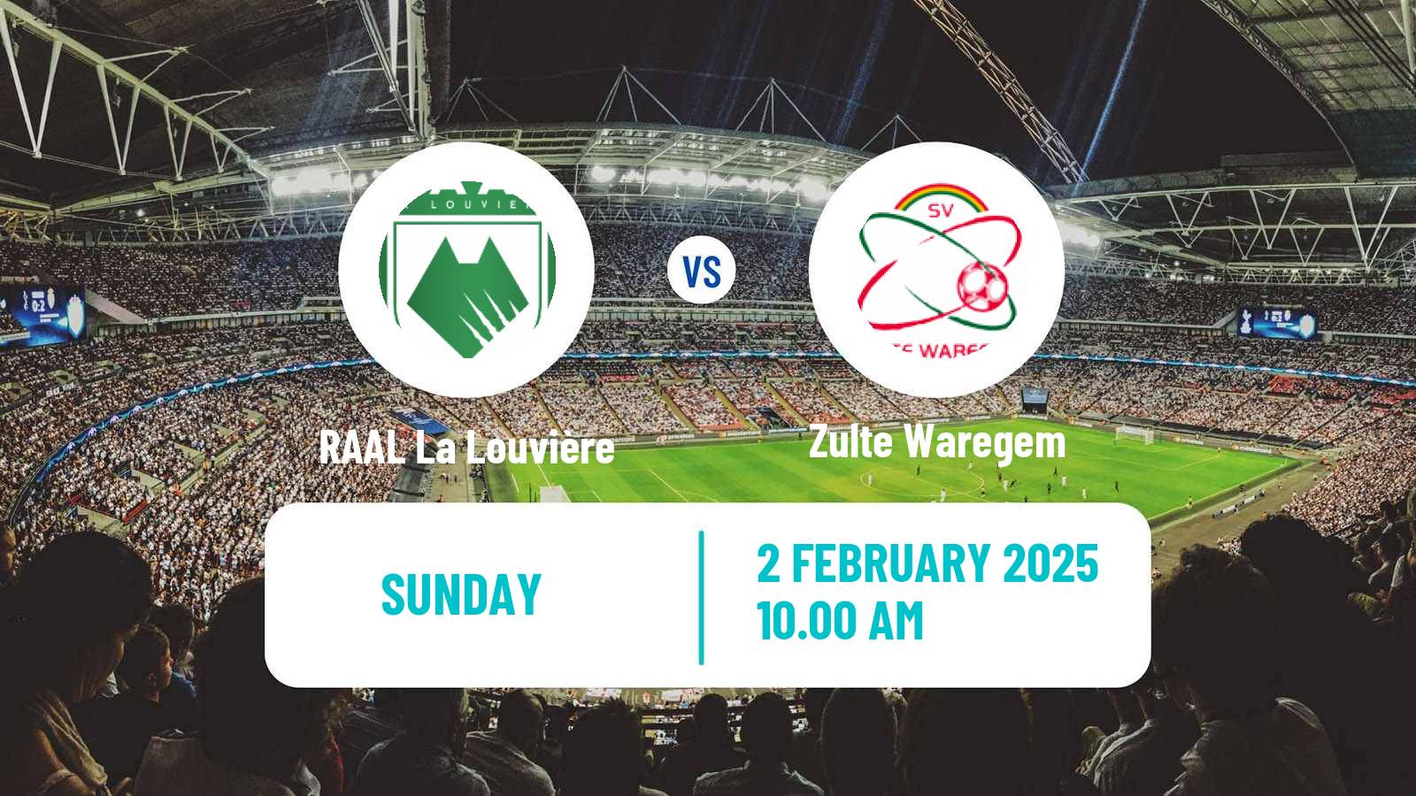 Soccer Belgian Сhallenger Pro League RAAL La Louvière - Zulte Waregem