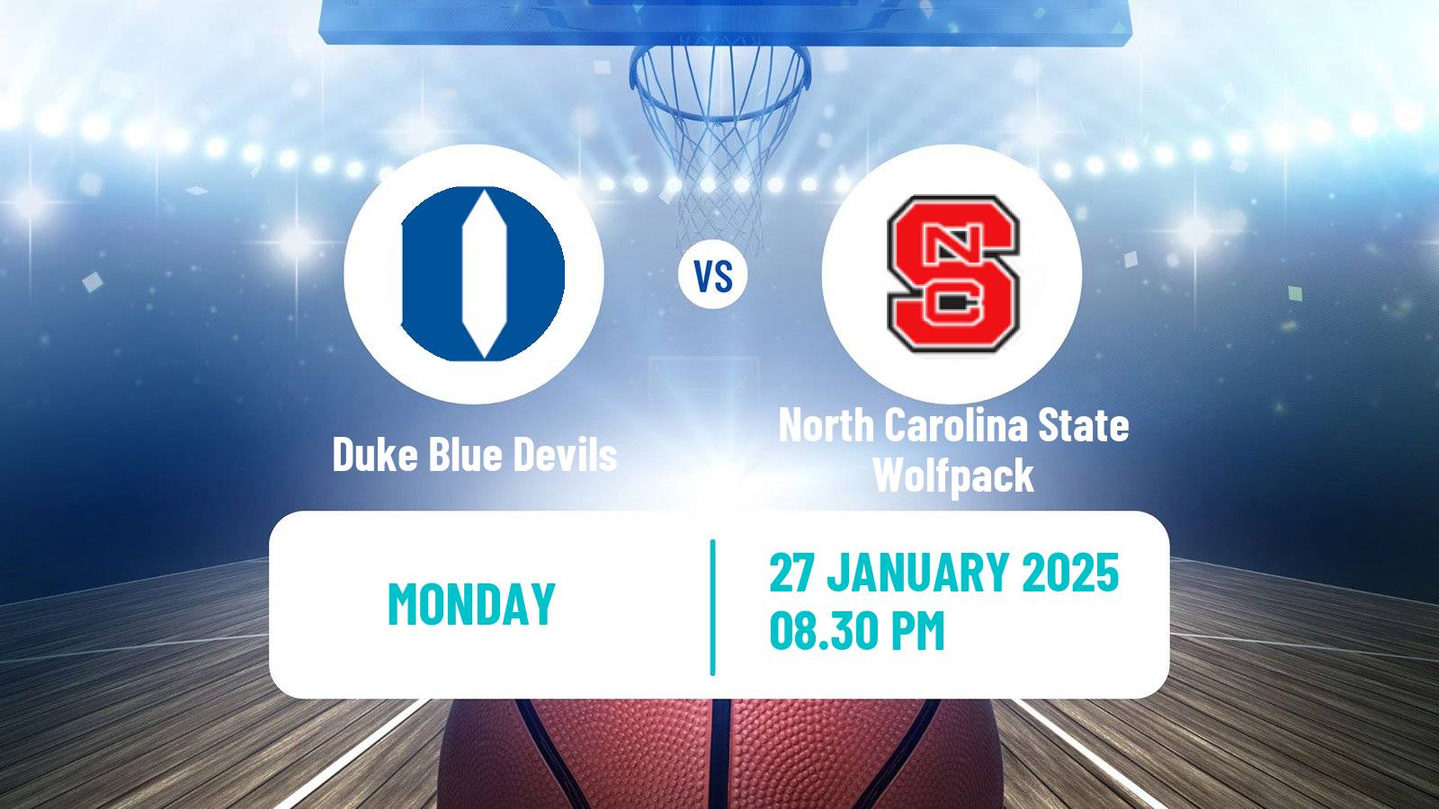 Basketball NCAA College Basketball Duke Blue Devils - North Carolina State Wolfpack