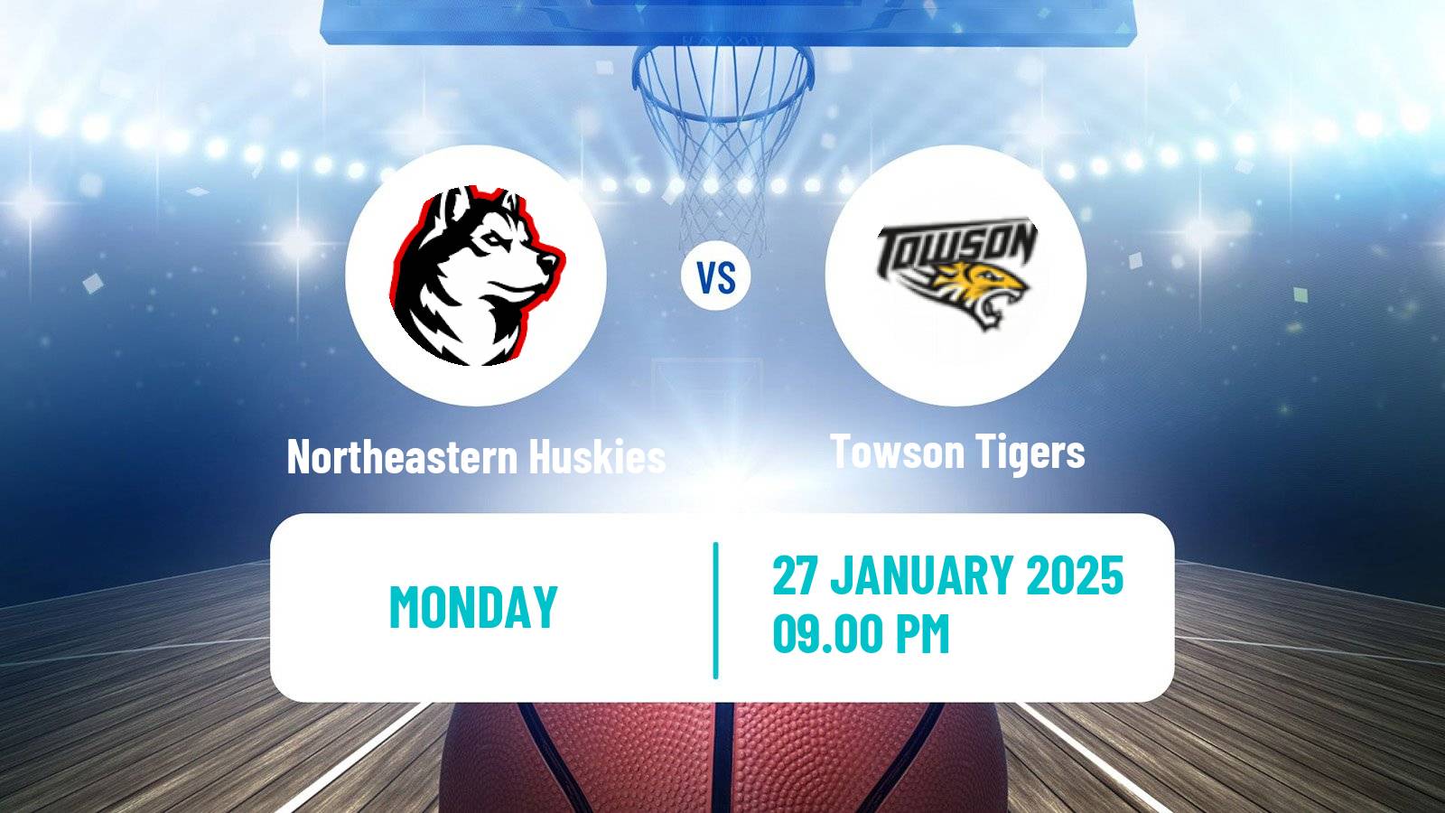 Basketball NCAA College Basketball Northeastern Huskies - Towson Tigers