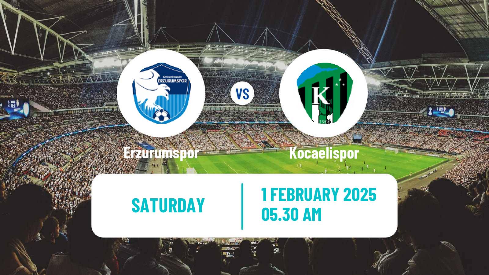 Soccer Turkish First League Erzurumspor - Kocaelispor