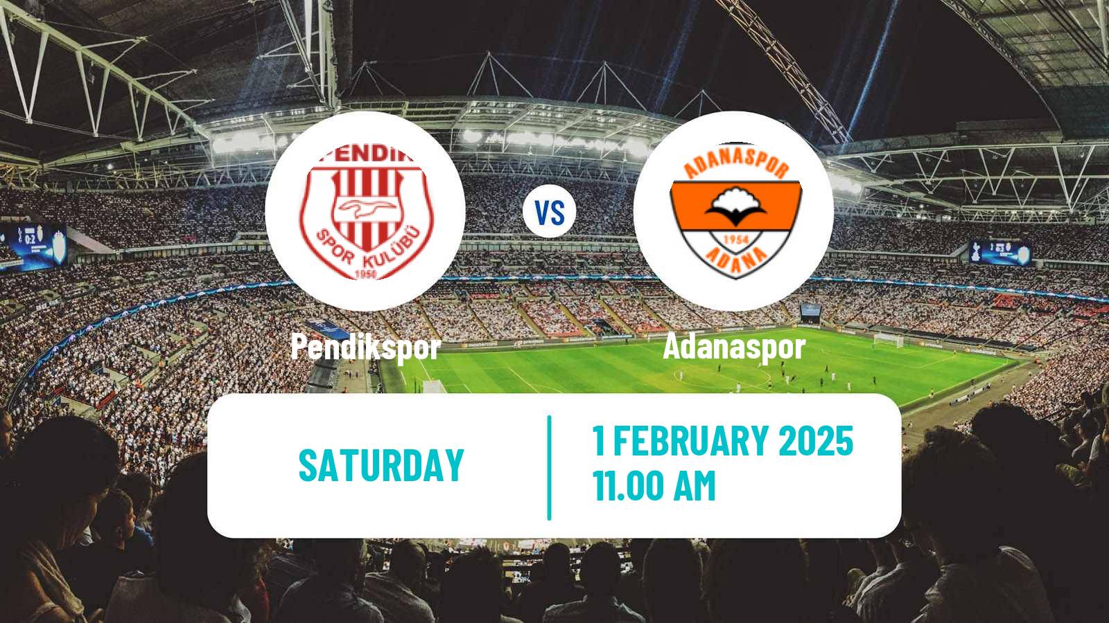 Soccer Turkish First League Pendikspor - Adanaspor