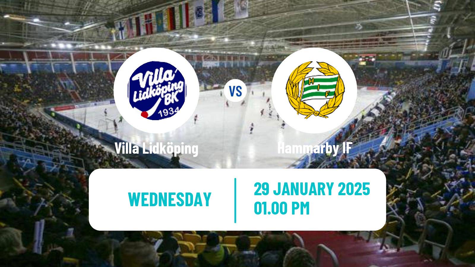 Bandy Swedish Elitserien Bandy Villa Lidköping - Hammarby IF