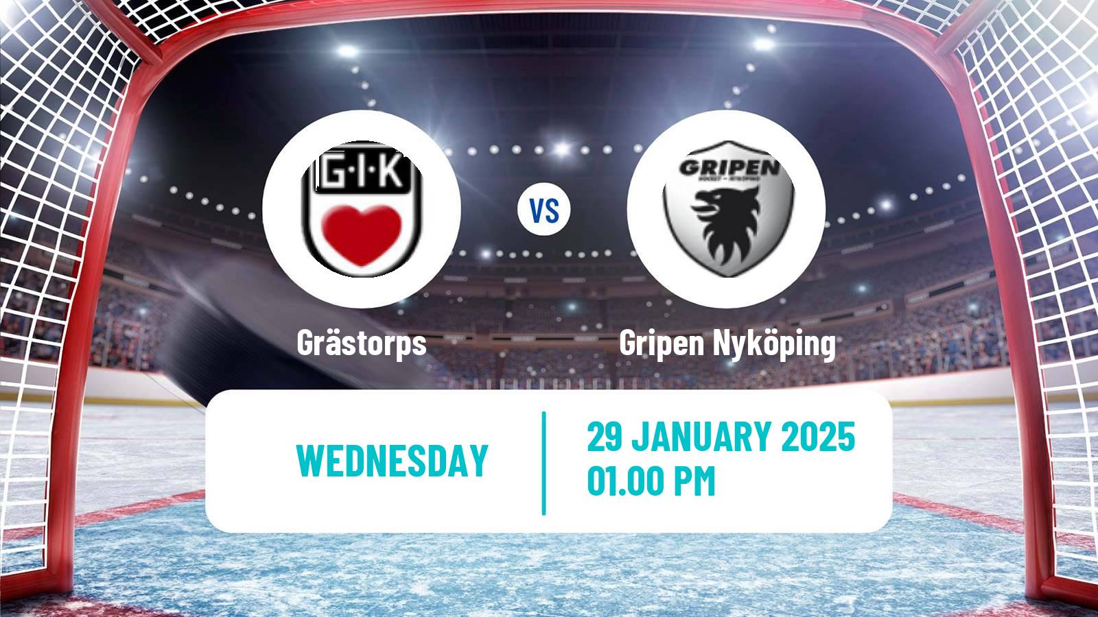 Hockey Swedish HockeyEttan Sodra Var Grästorps - Gripen Nyköping