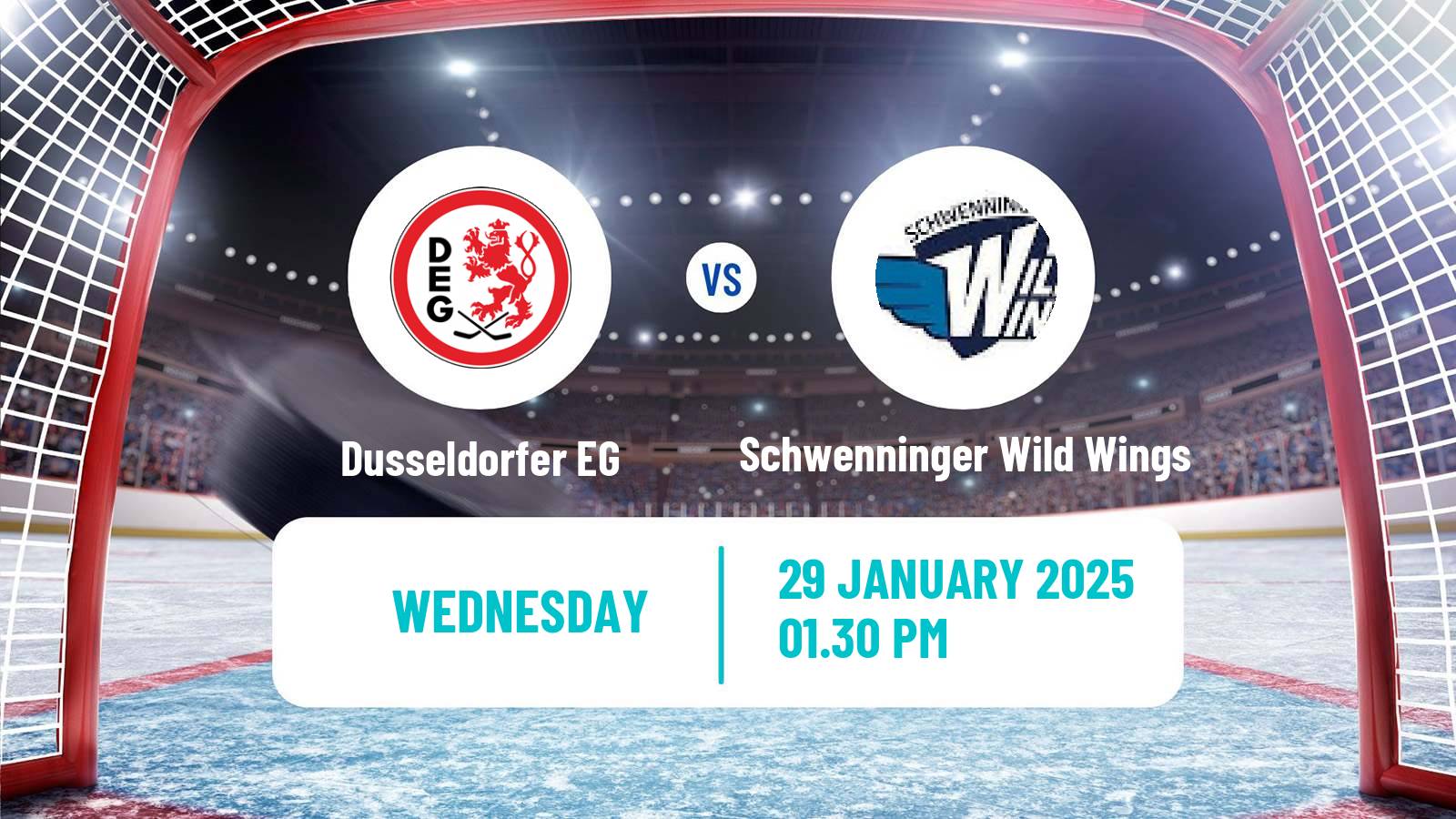 Hockey German Ice Hockey League Dusseldorfer EG - Schwenninger Wild Wings