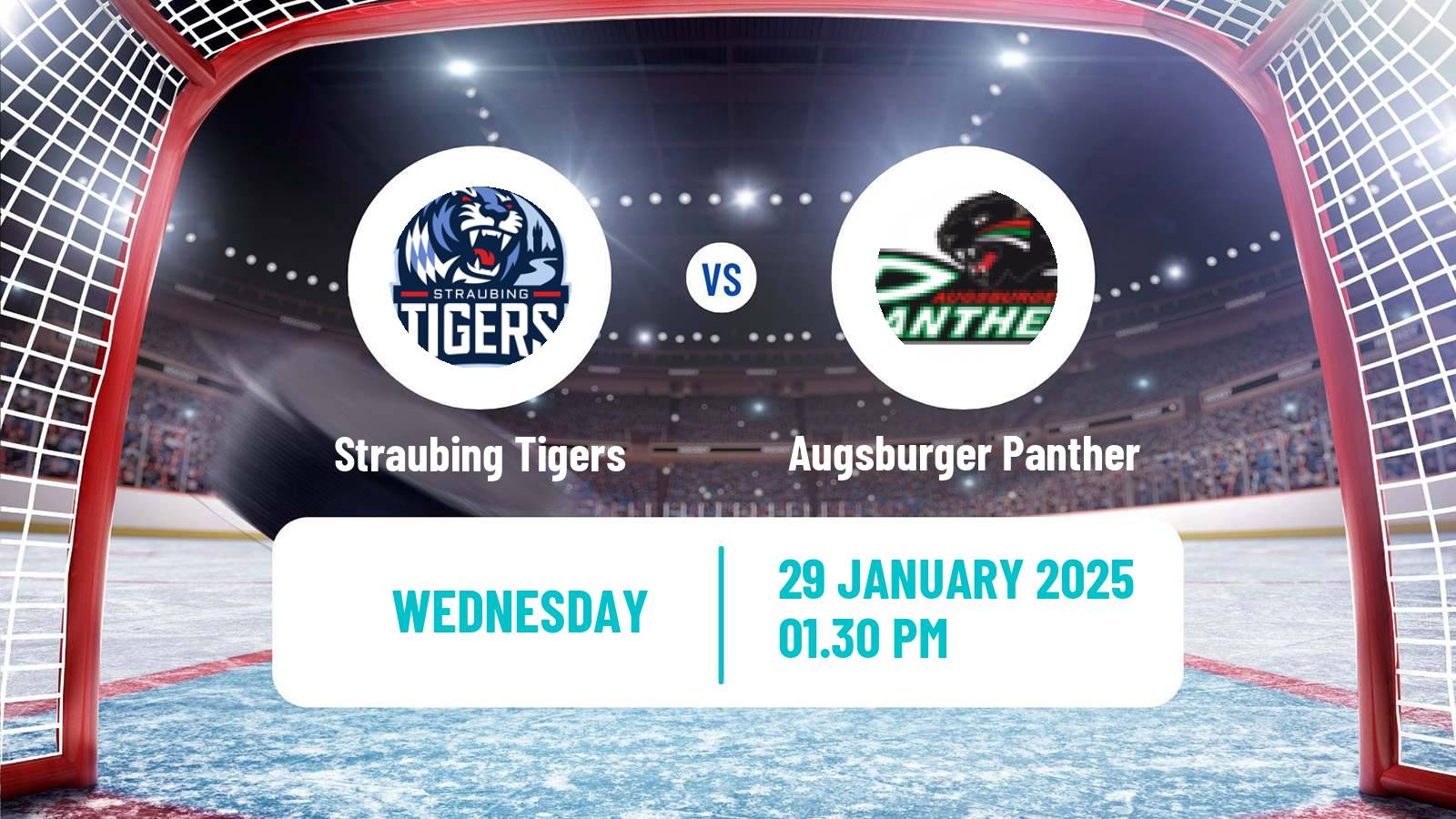 Hockey German Ice Hockey League Straubing Tigers - Augsburger Panther