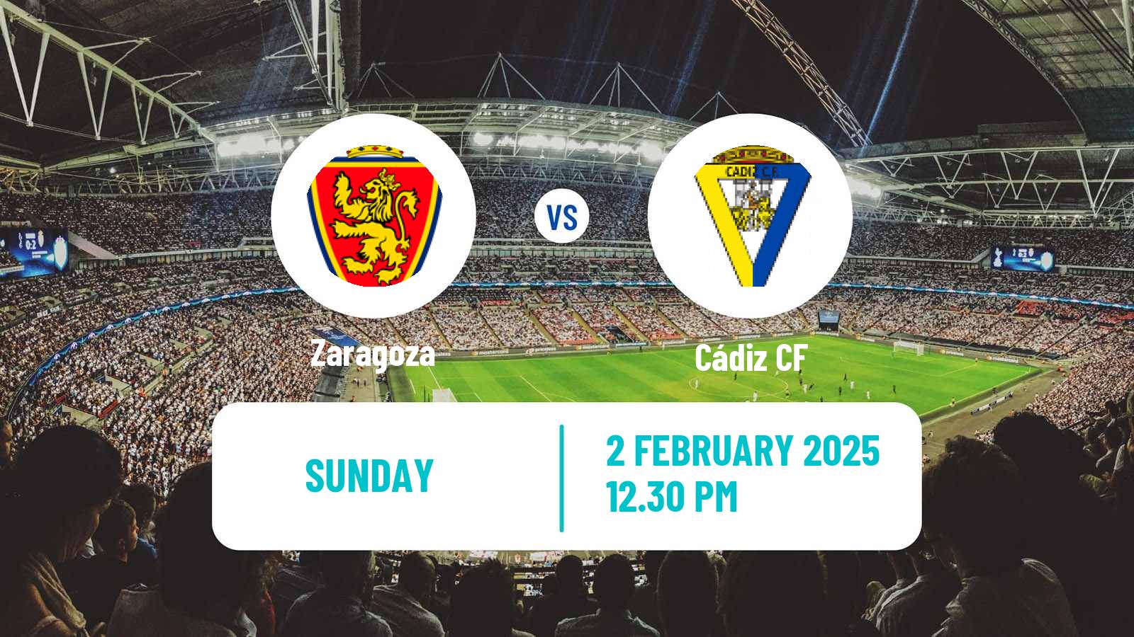 Soccer Spanish LaLiga2 Zaragoza - Cádiz