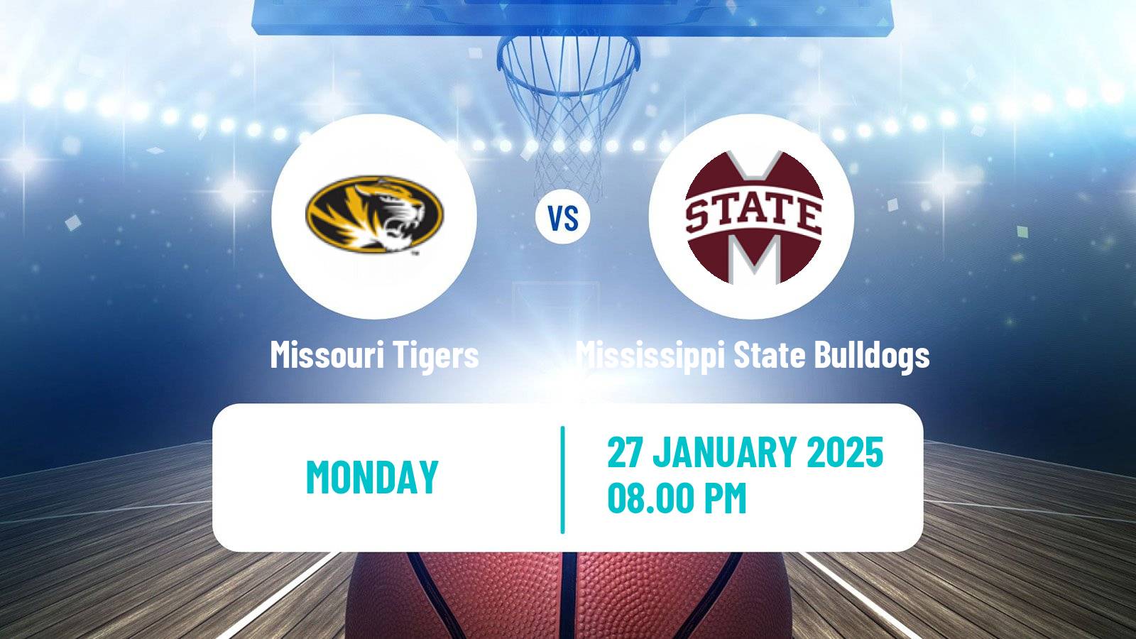 Basketball NCAA College Basketball Women Missouri Tigers - Mississippi State Bulldogs