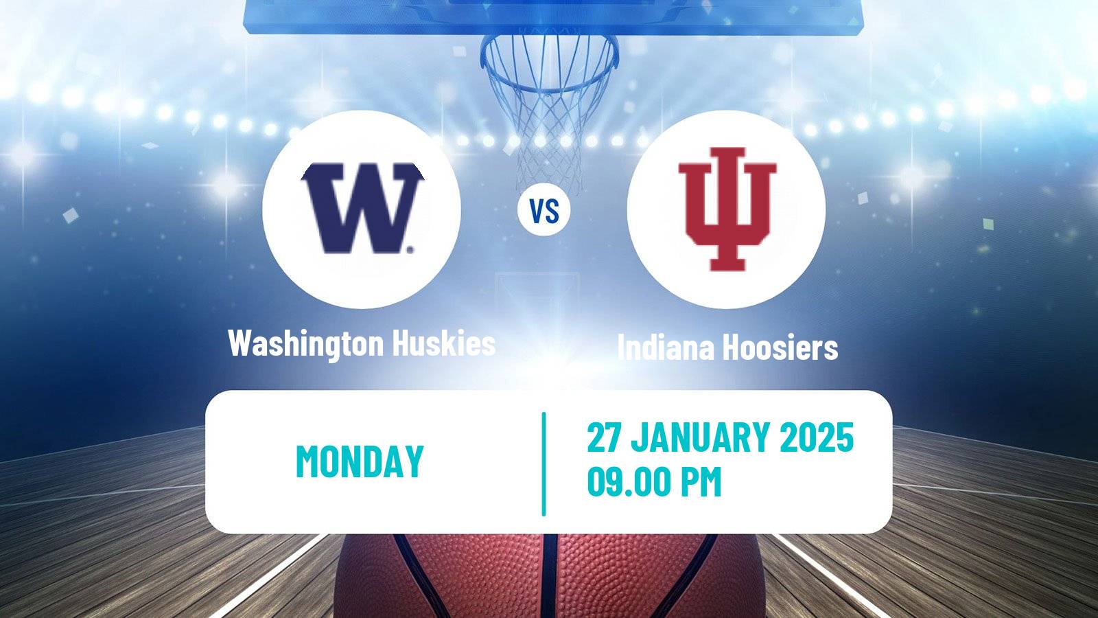 Basketball NCAA College Basketball Women Washington Huskies - Indiana Hoosiers