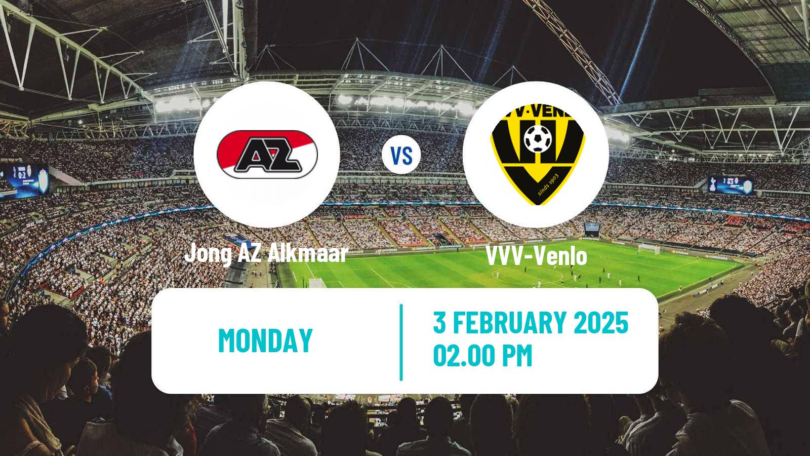 Soccer Dutch Eerste Divisie Jong AZ Alkmaar - VVV-Venlo