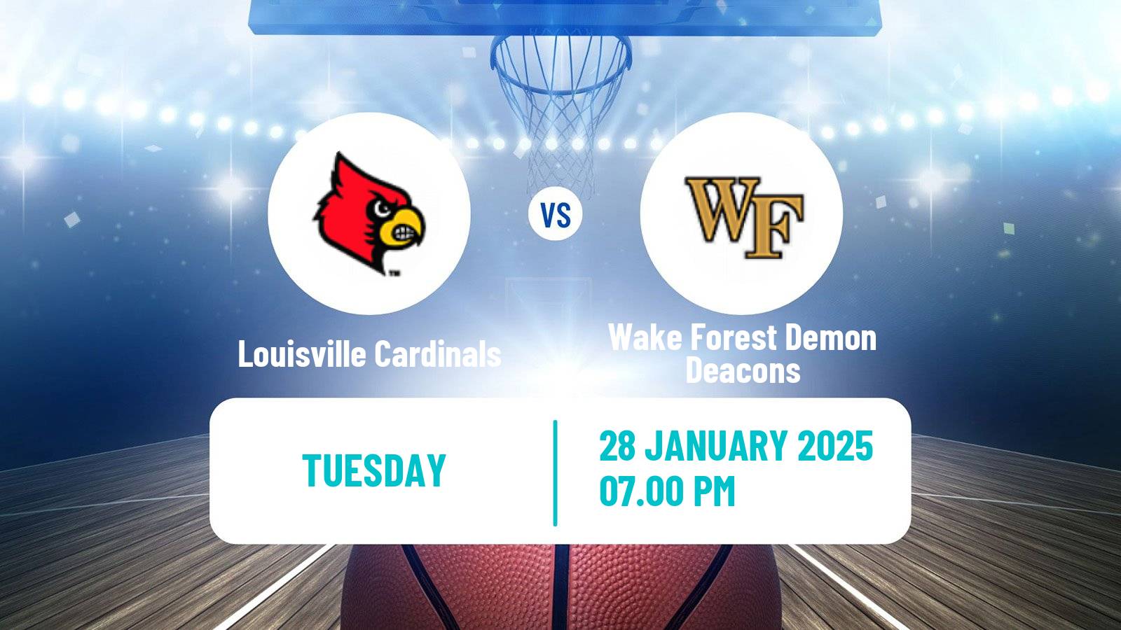 Basketball NCAA College Basketball Louisville Cardinals - Wake Forest Demon Deacons