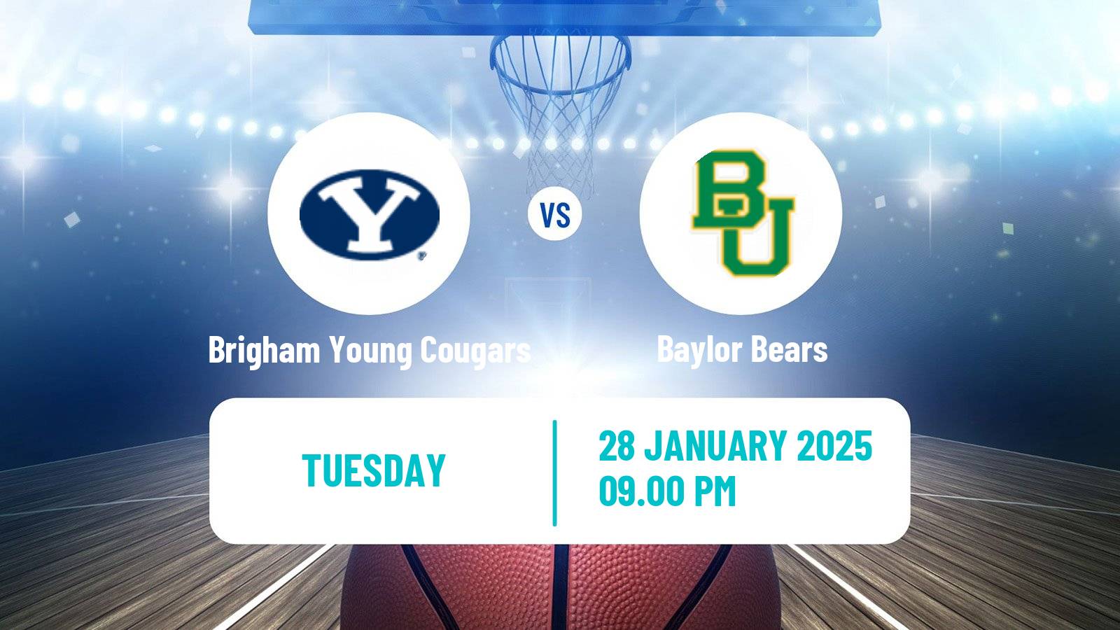 Basketball NCAA College Basketball Brigham Young Cougars - Baylor Bears