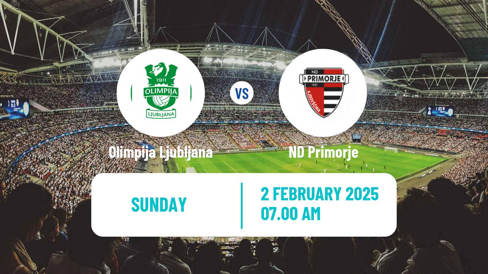 Soccer Slovenian PrvaLiga Olimpija Ljubljana - Primorje