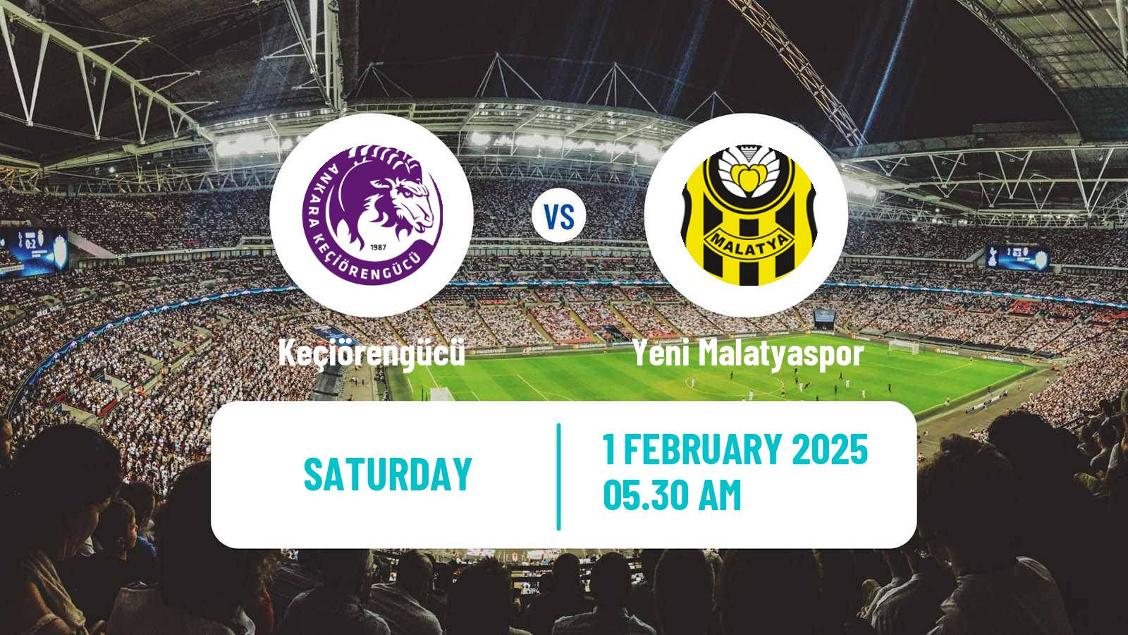 Soccer Turkish First League Keçiörengücü - Yeni Malatyaspor