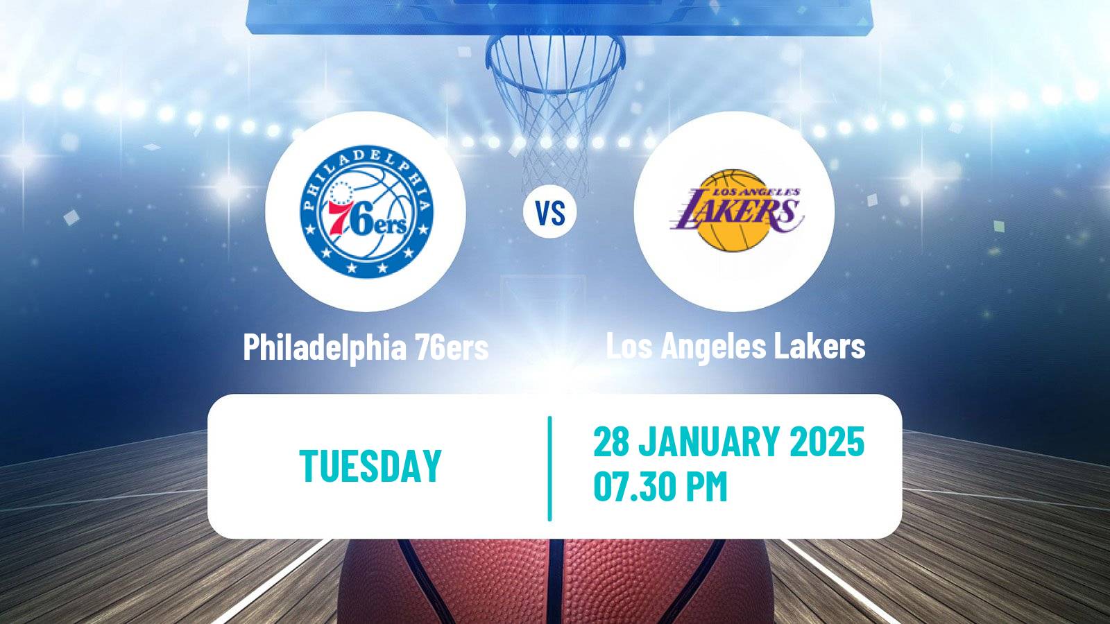 Basketball NBA Philadelphia 76ers - Los Angeles Lakers