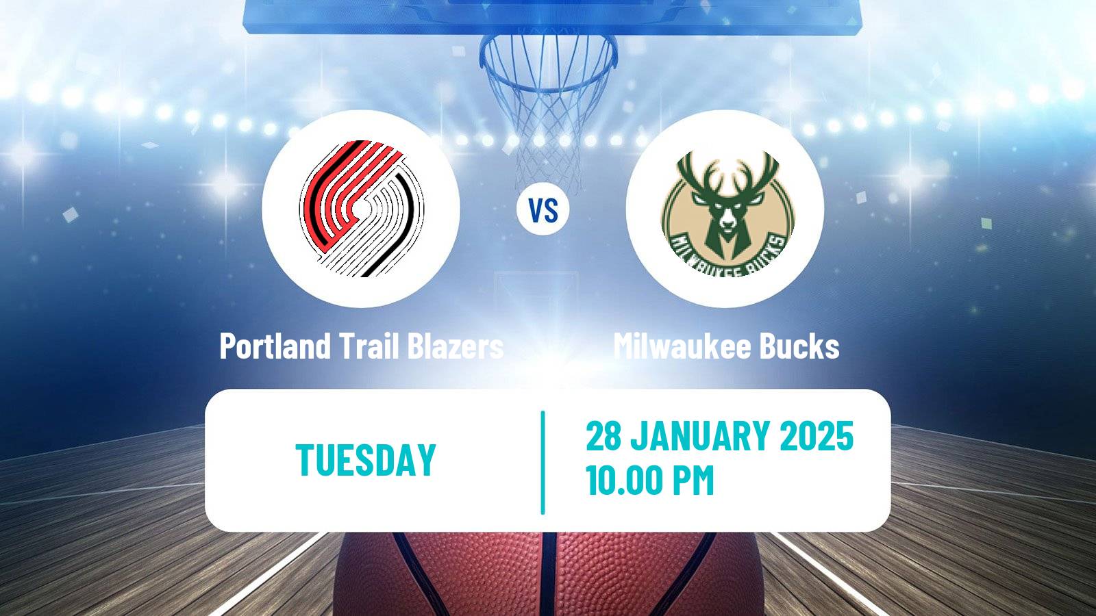 Basketball NBA Portland Trail Blazers - Milwaukee Bucks