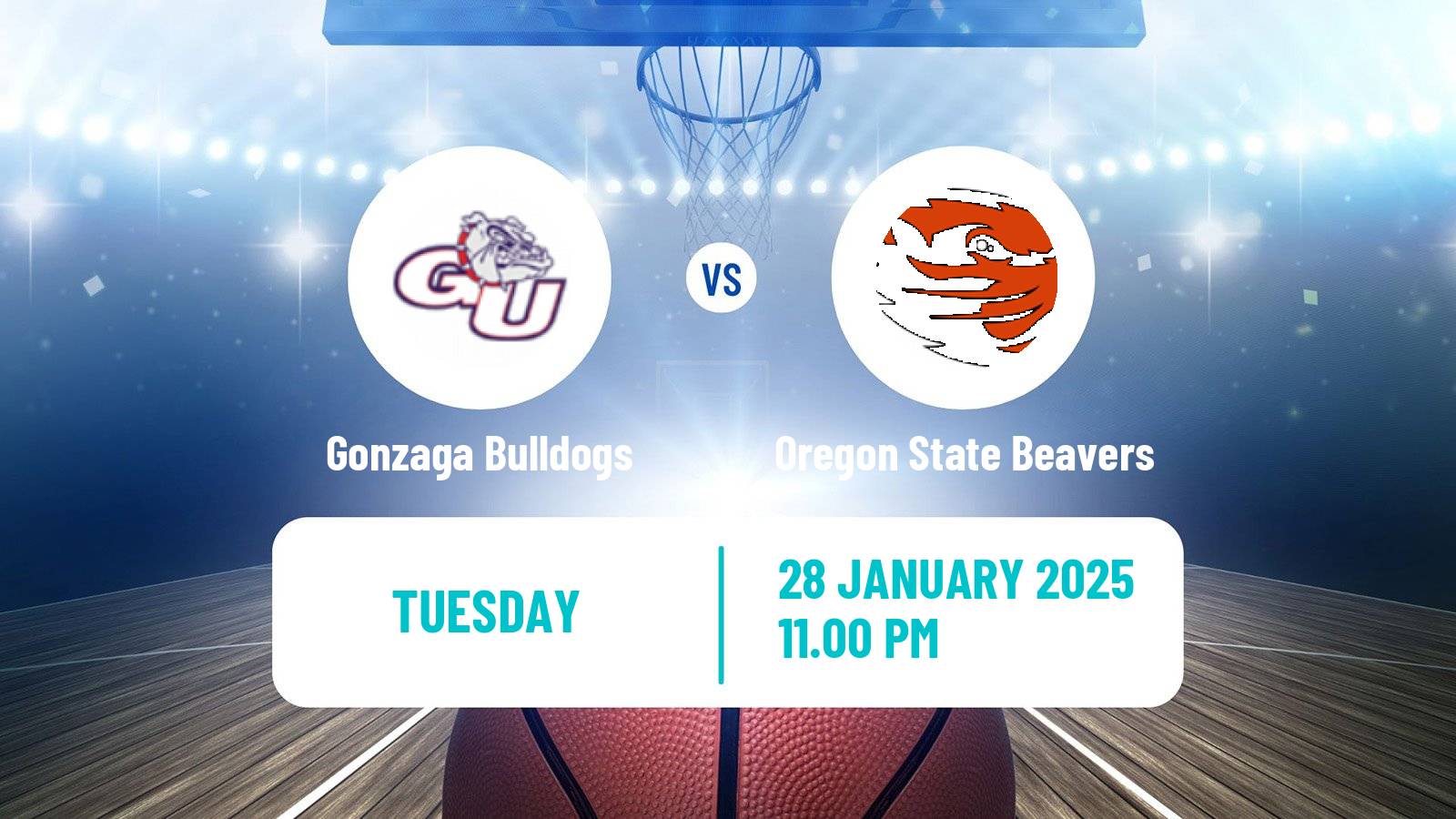 Basketball NCAA College Basketball Gonzaga Bulldogs - Oregon State Beavers