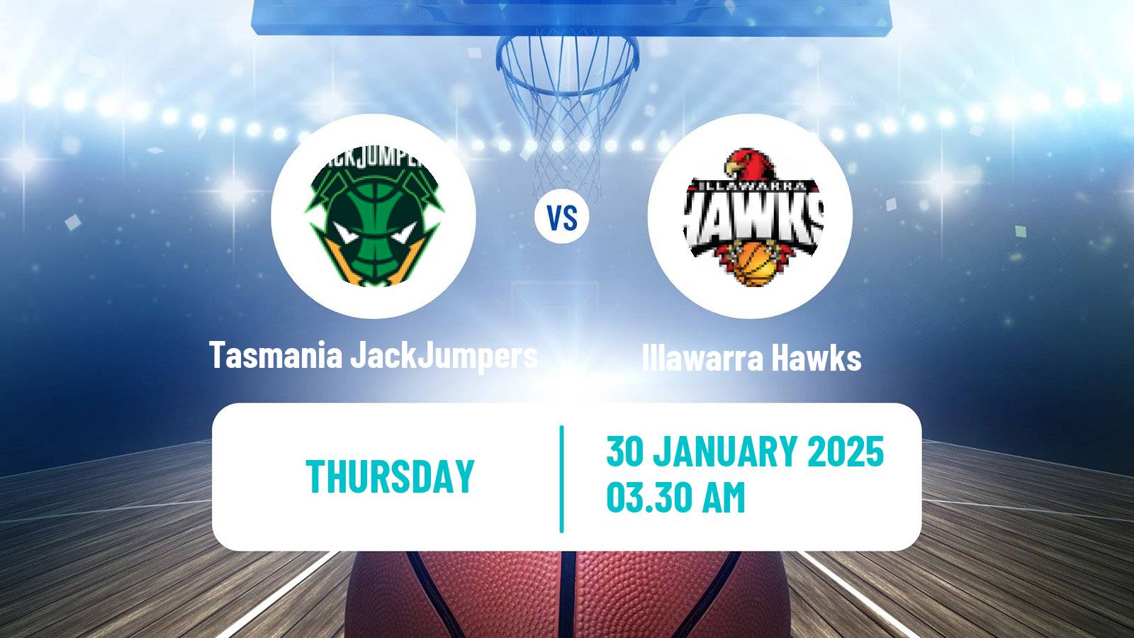 Basketball Australian NBL Tasmania JackJumpers - Illawarra Hawks