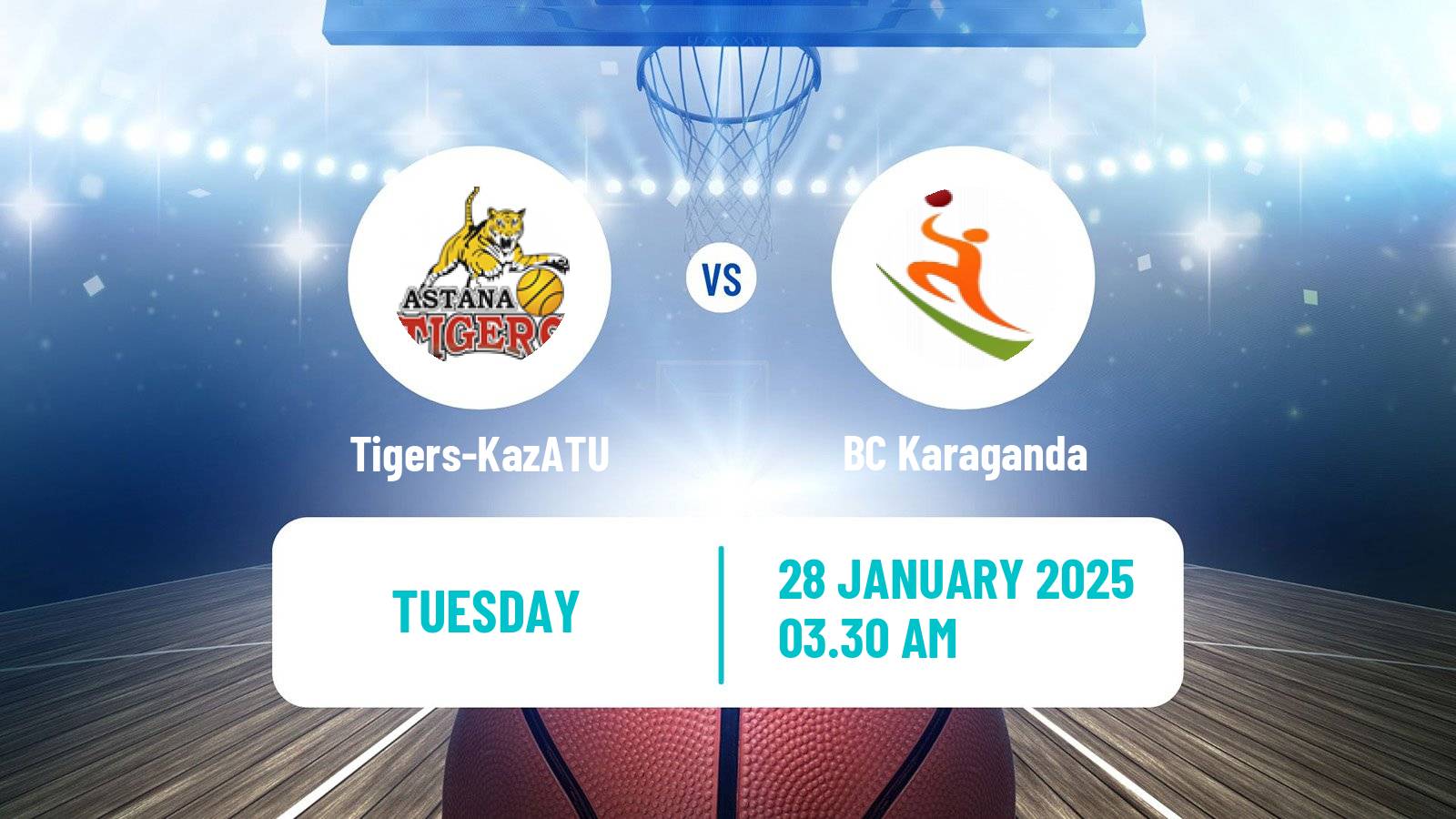 Basketball Kazakh Higher League Basketball Tigers-KazATU - Karaganda