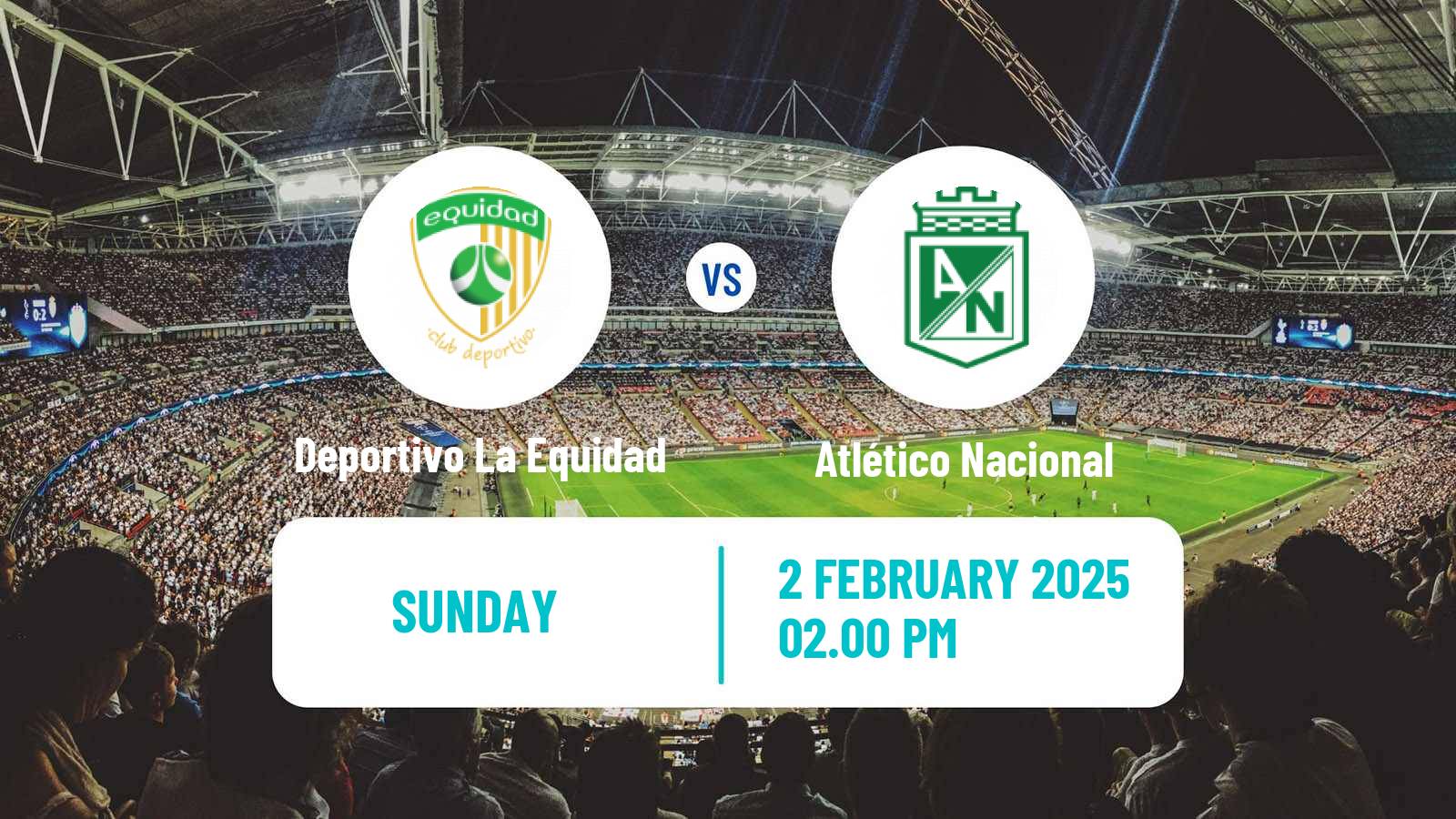 Soccer Colombian Primera A Deportivo La Equidad - Atlético Nacional