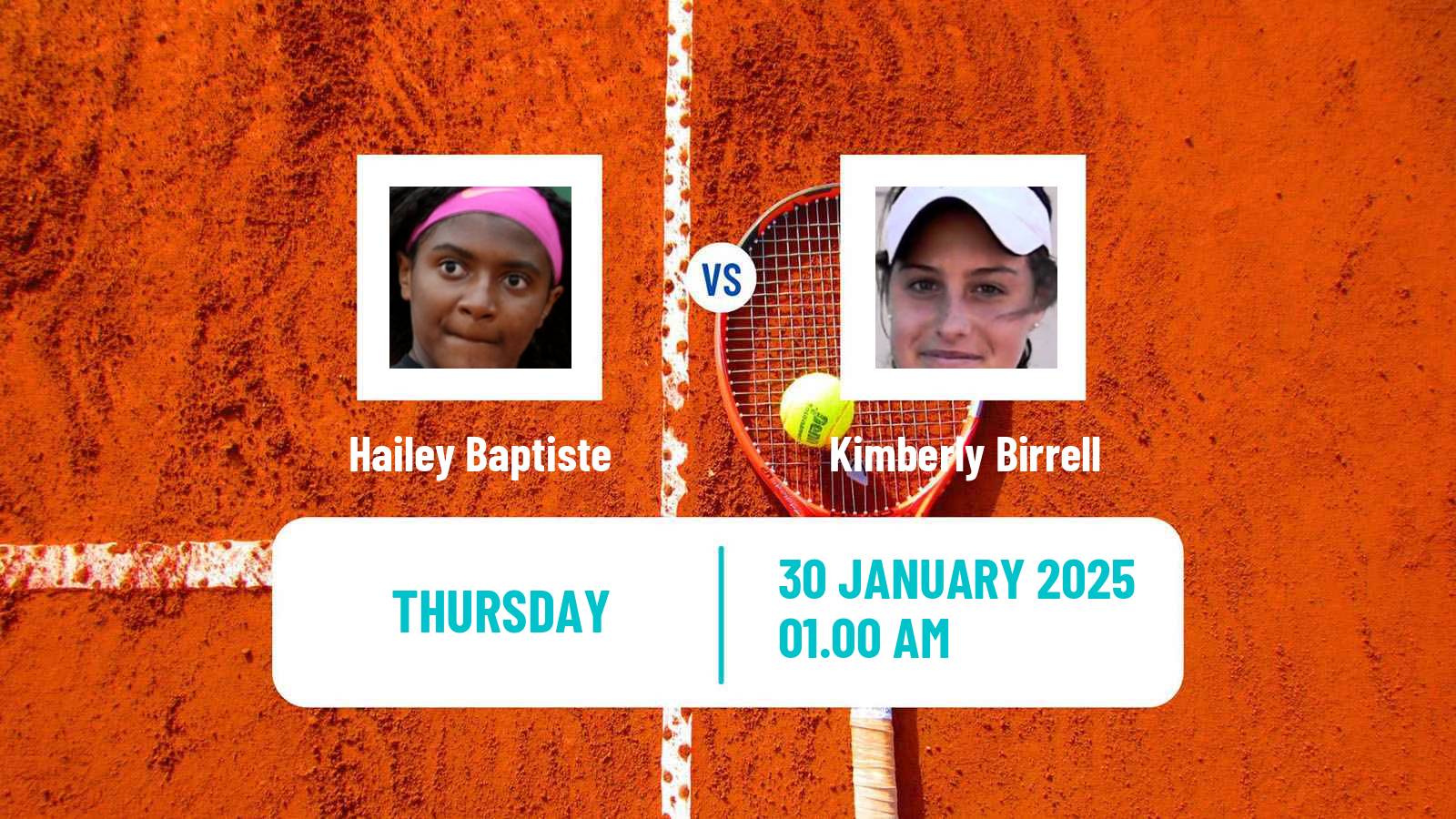 Tennis WTA Singapore Hailey Baptiste - Kimberly Birrell