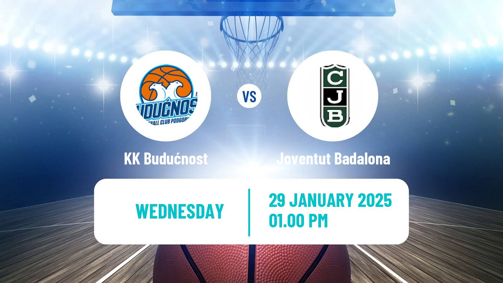 Basketball Eurocup KK Budućnost - Joventut Badalona