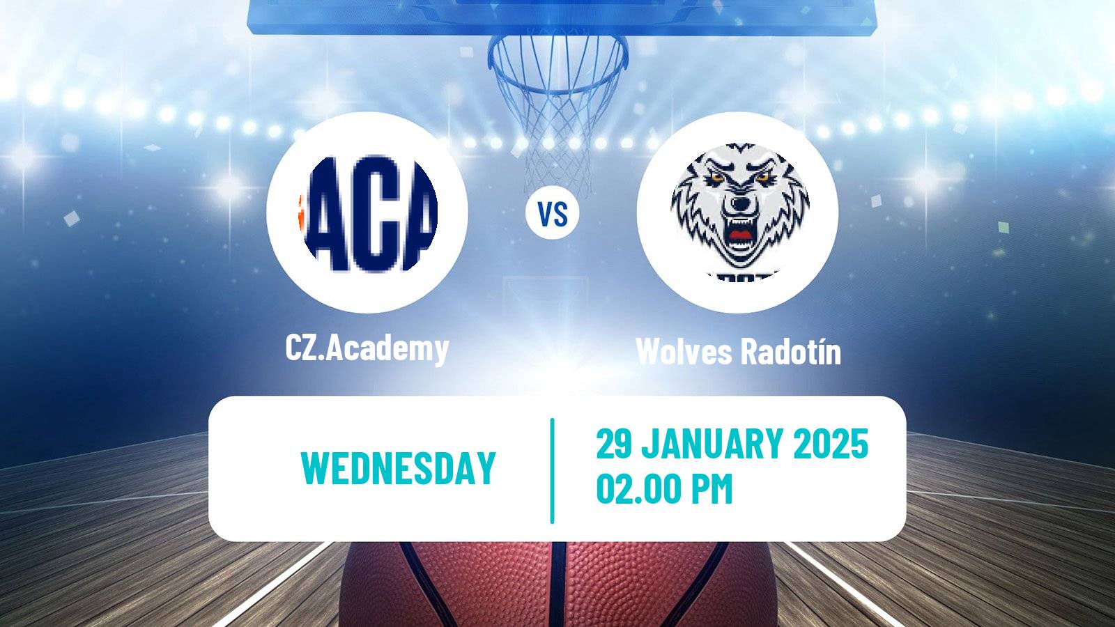 Basketball Czech 1 Liga Basketball CZ.Academy - Wolves Radotín