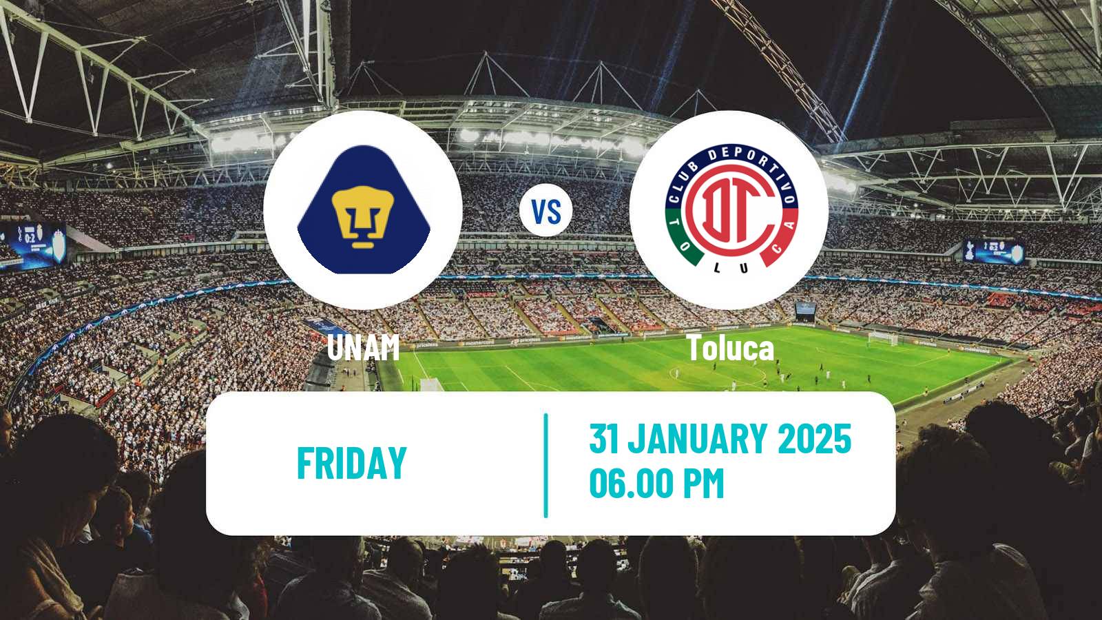 Soccer Mexican Liga MX Women UNAM - Toluca