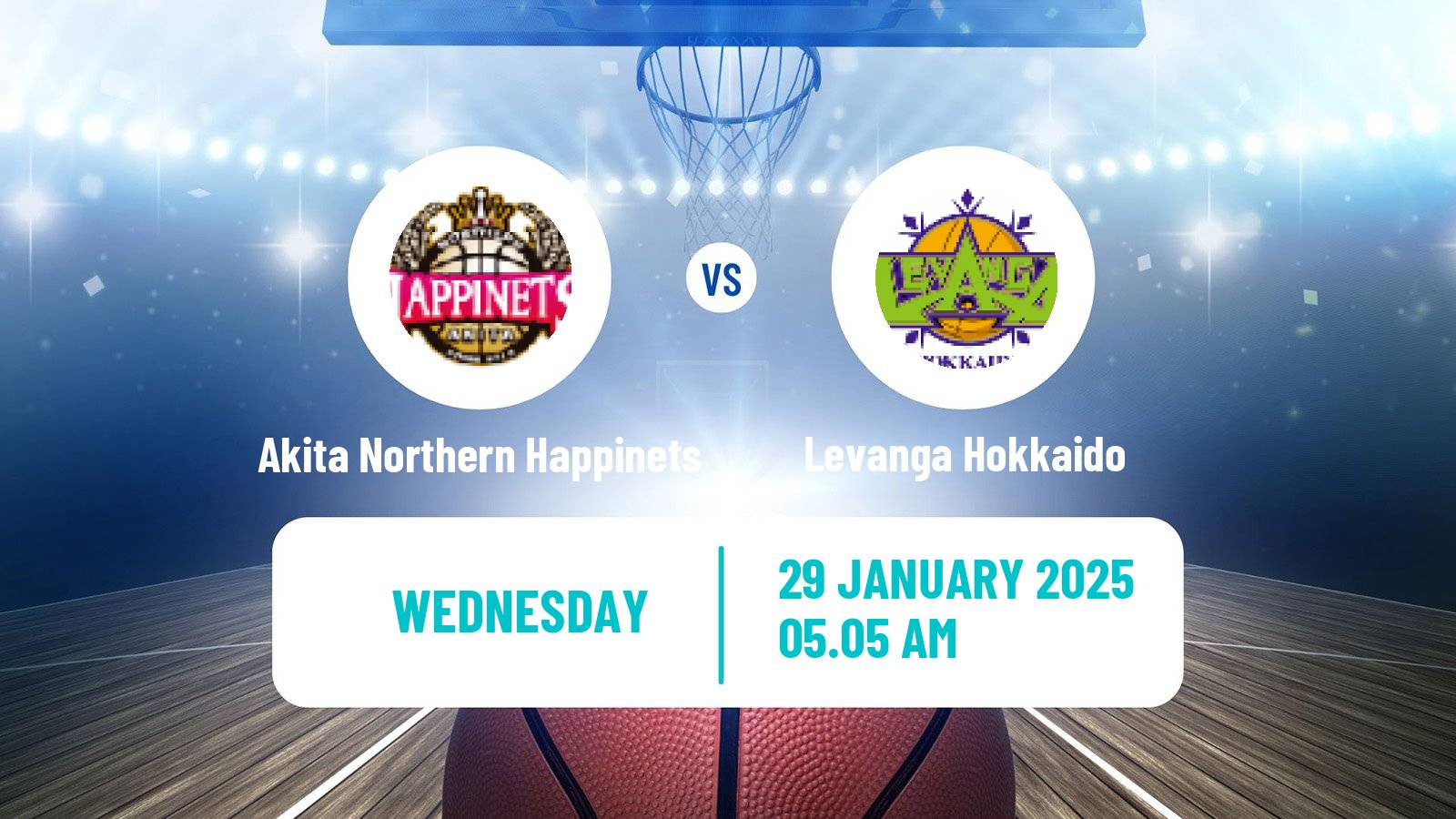 Basketball BJ League Akita Northern Happinets - Levanga Hokkaido