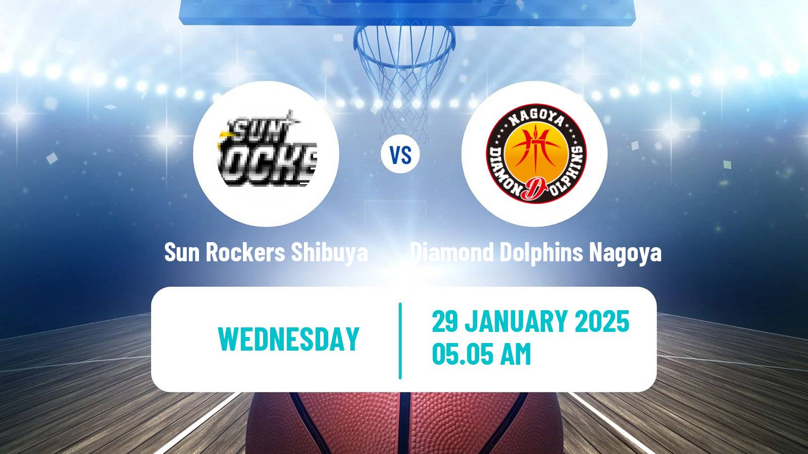 Basketball BJ League Sun Rockers Shibuya - Diamond Dolphins Nagoya