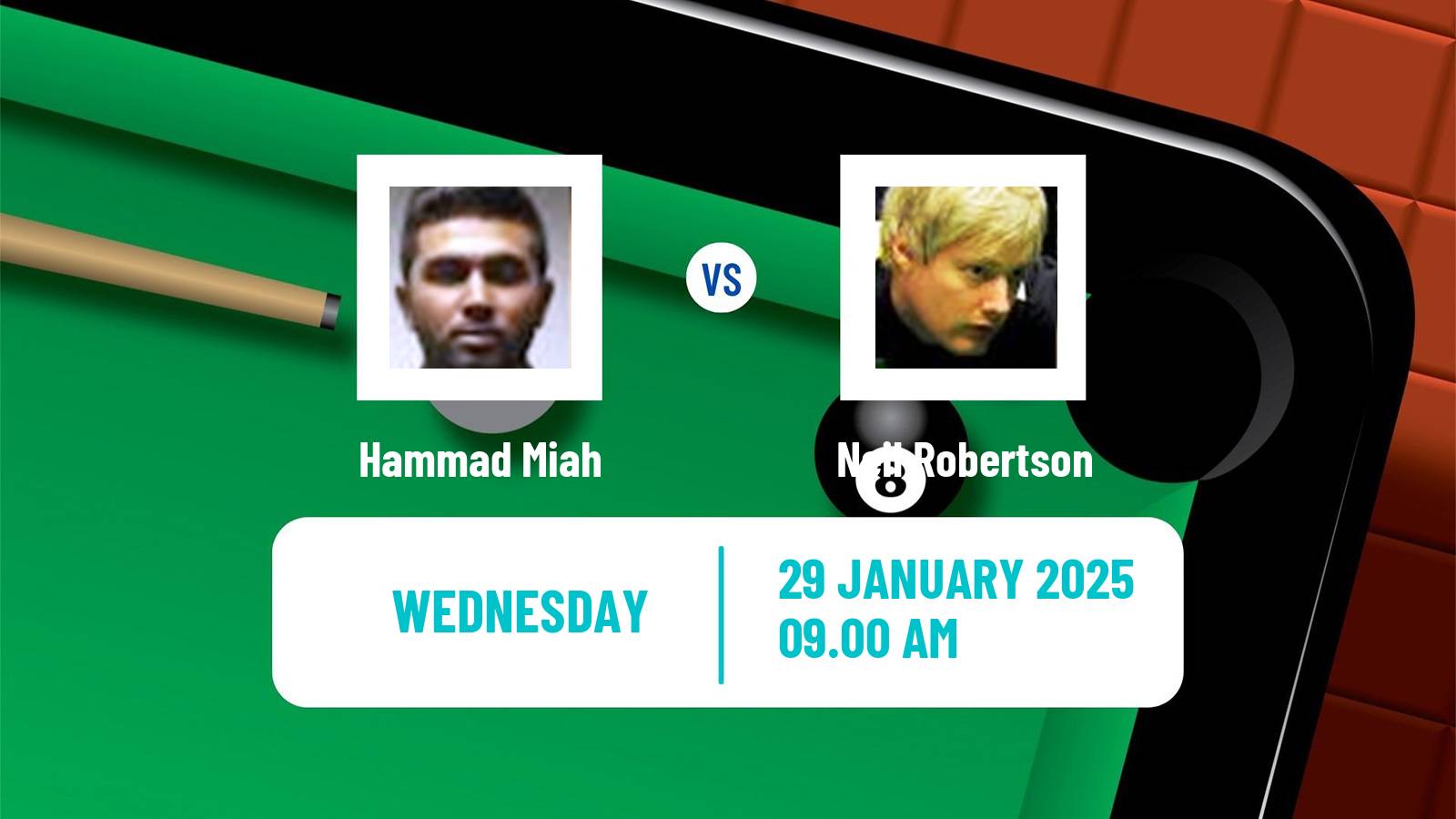 Snooker German Masters Hammad Miah - Neil Robertson