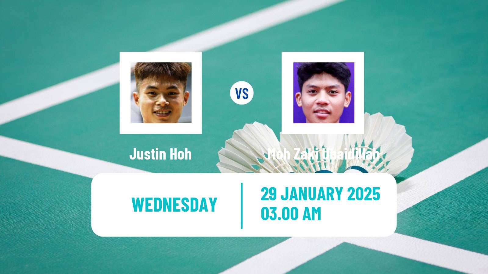 Badminton BWF World Tour Thailand Masters Men Justin Hoh - Moh Zaki Ubaidillah