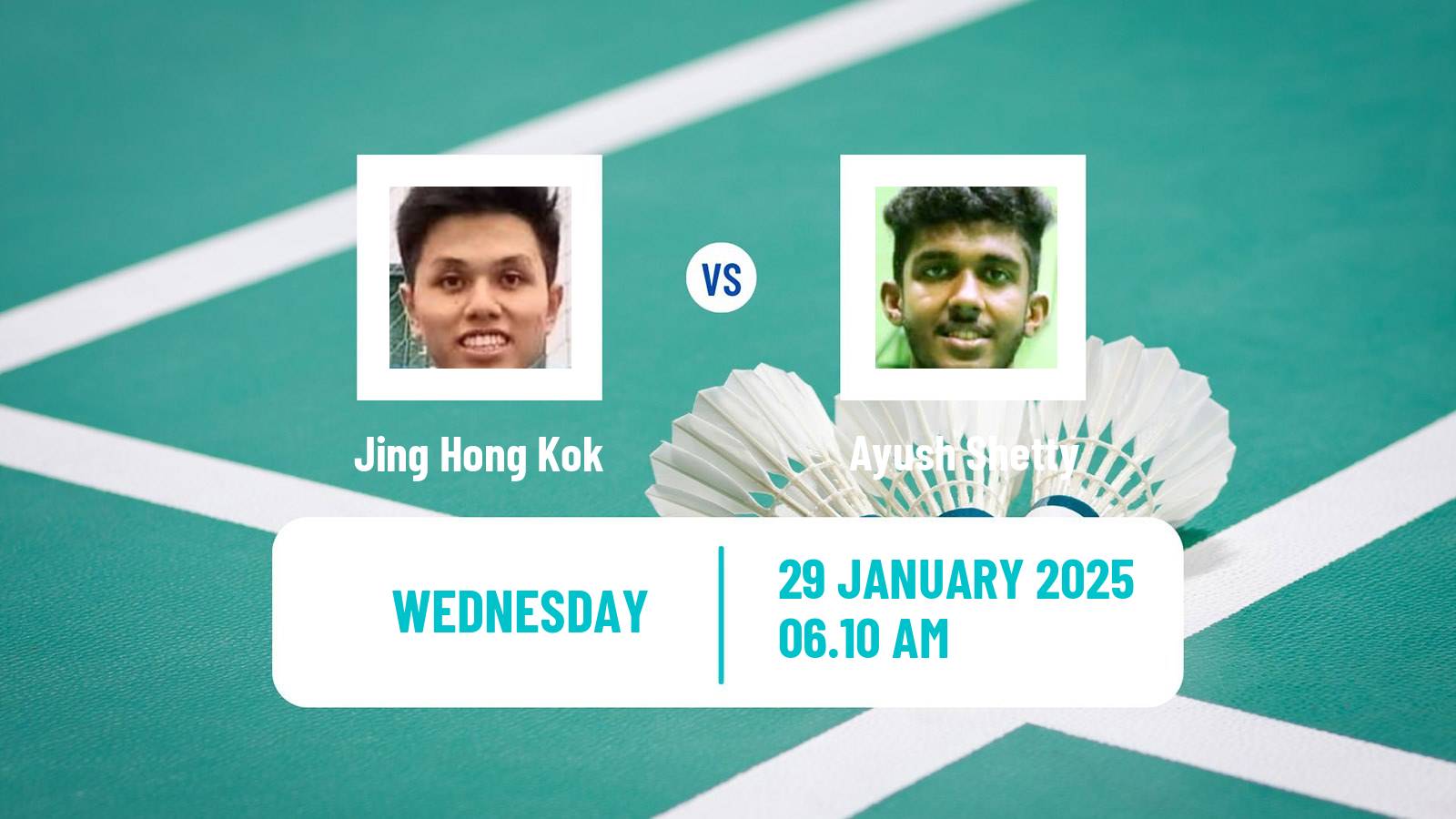 Badminton BWF World Tour Thailand Masters Men Jing Hong Kok - Ayush Shetty