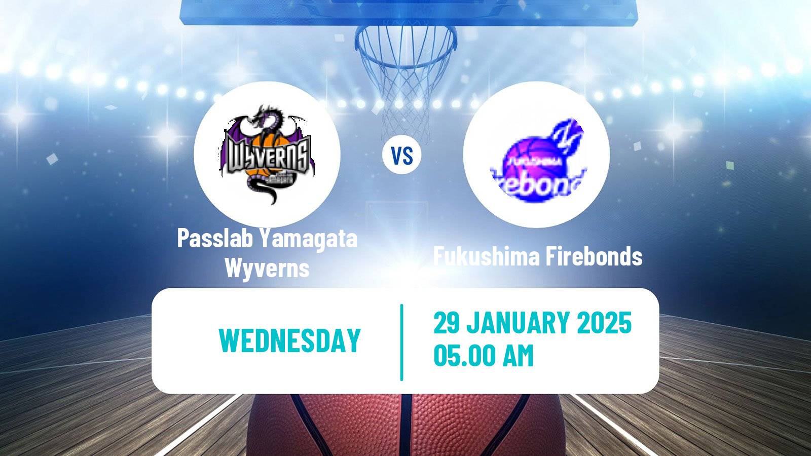 Basketball Japan B2 League Basketball Passlab Yamagata Wyverns - Fukushima Firebonds