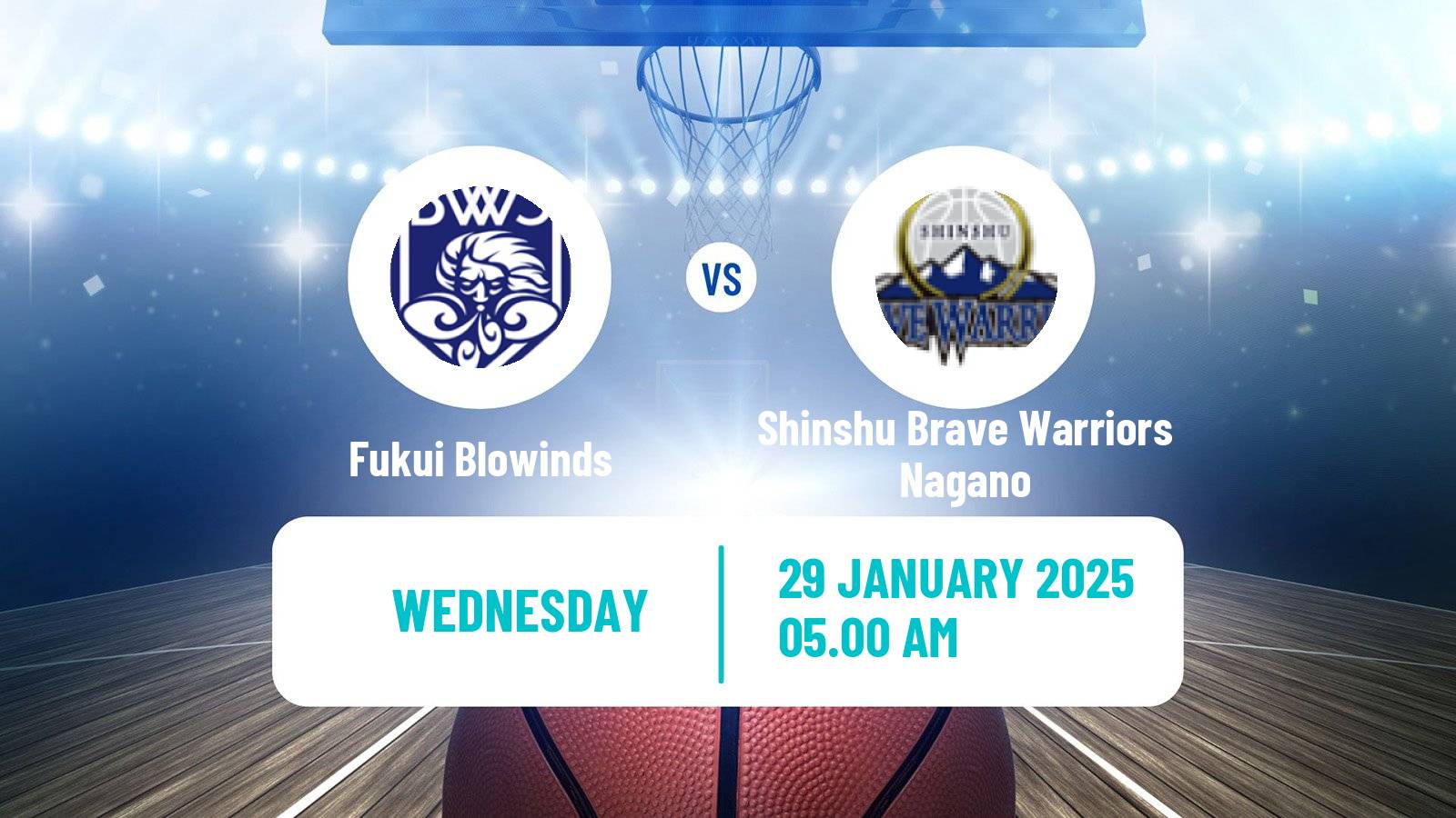 Basketball Japan B2 League Basketball Fukui Blowinds - Shinshu Brave Warriors Nagano