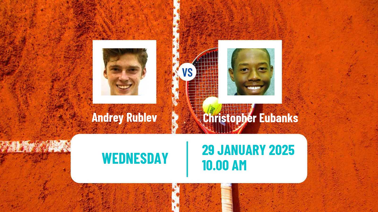 Tennis ATP Montpellier Andrey Rublev - Christopher Eubanks