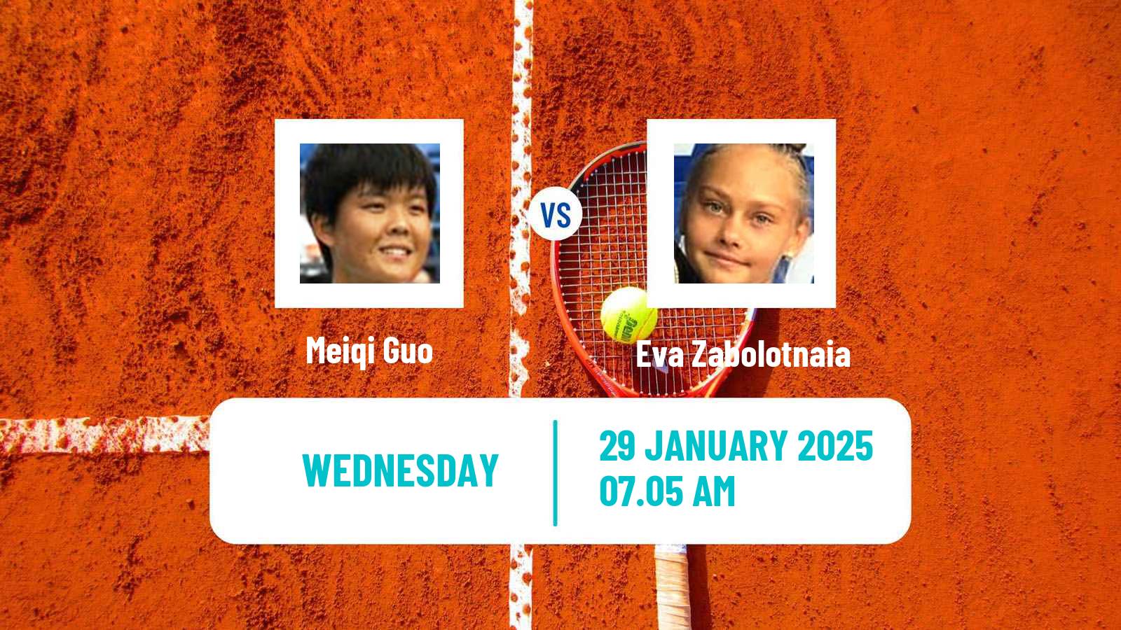 Tennis ITF W15 Monastir 4 Women Meiqi Guo - Eva Zabolotnaia