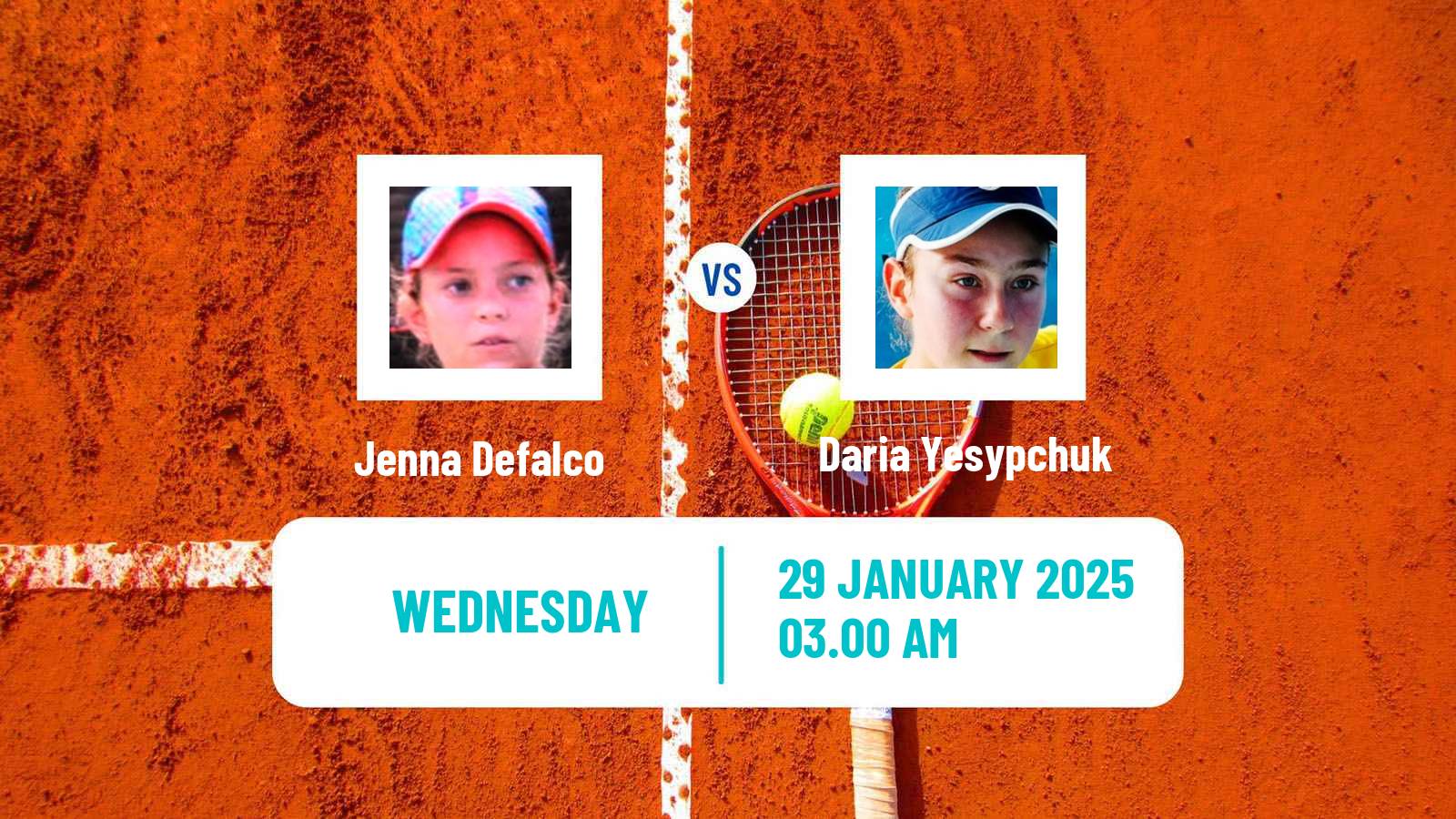 Tennis ITF W15 Sharm Elsheikh Women 2025 Jenna Defalco - Daria Yesypchuk