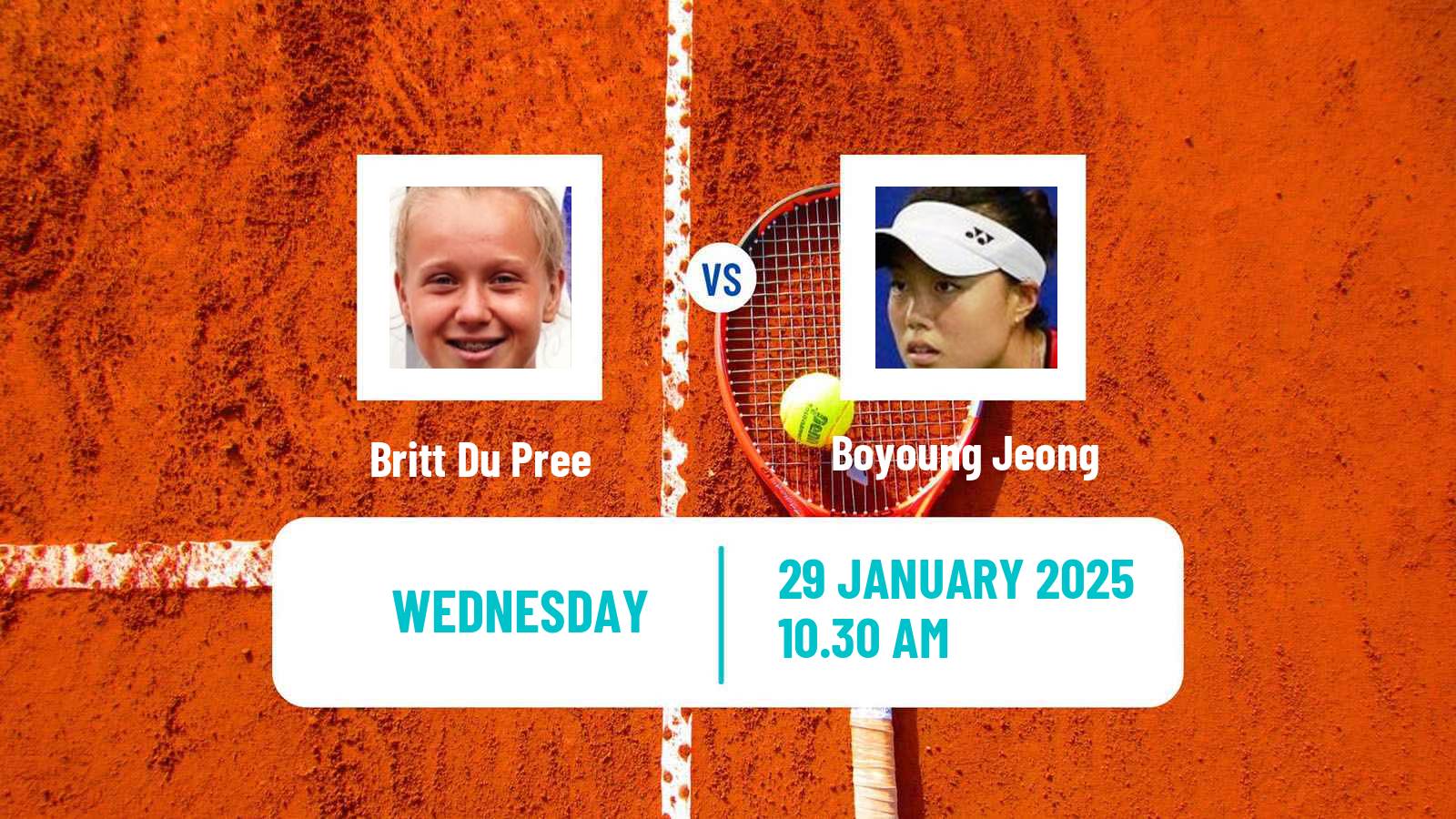 Tennis ITF W15 Sharm Elsheikh Women 2025 Britt Du Pree - Boyoung Jeong