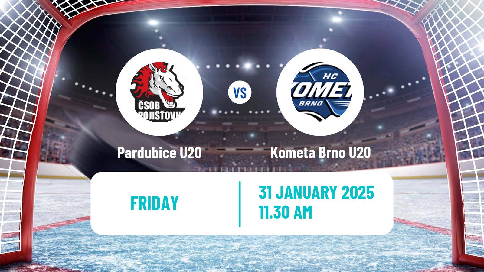 Hockey Czech ELJ Pardubice U20 - Kometa Brno U20