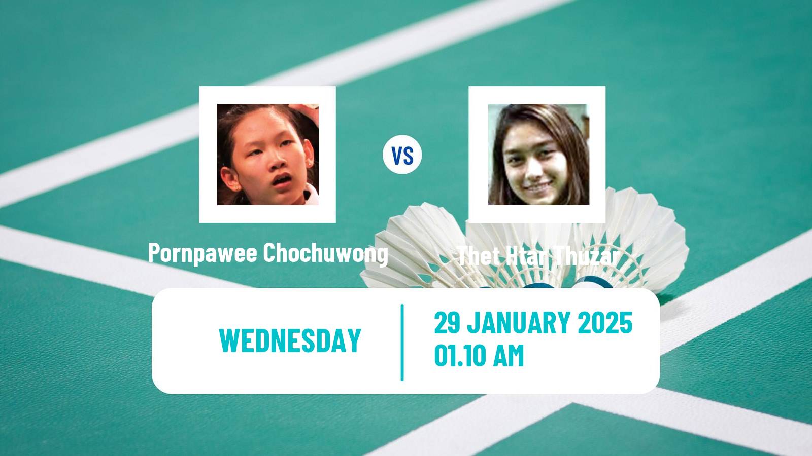 Badminton BWF World Tour Thailand Masters Women Pornpawee Chochuwong - Thet Htar Thuzar