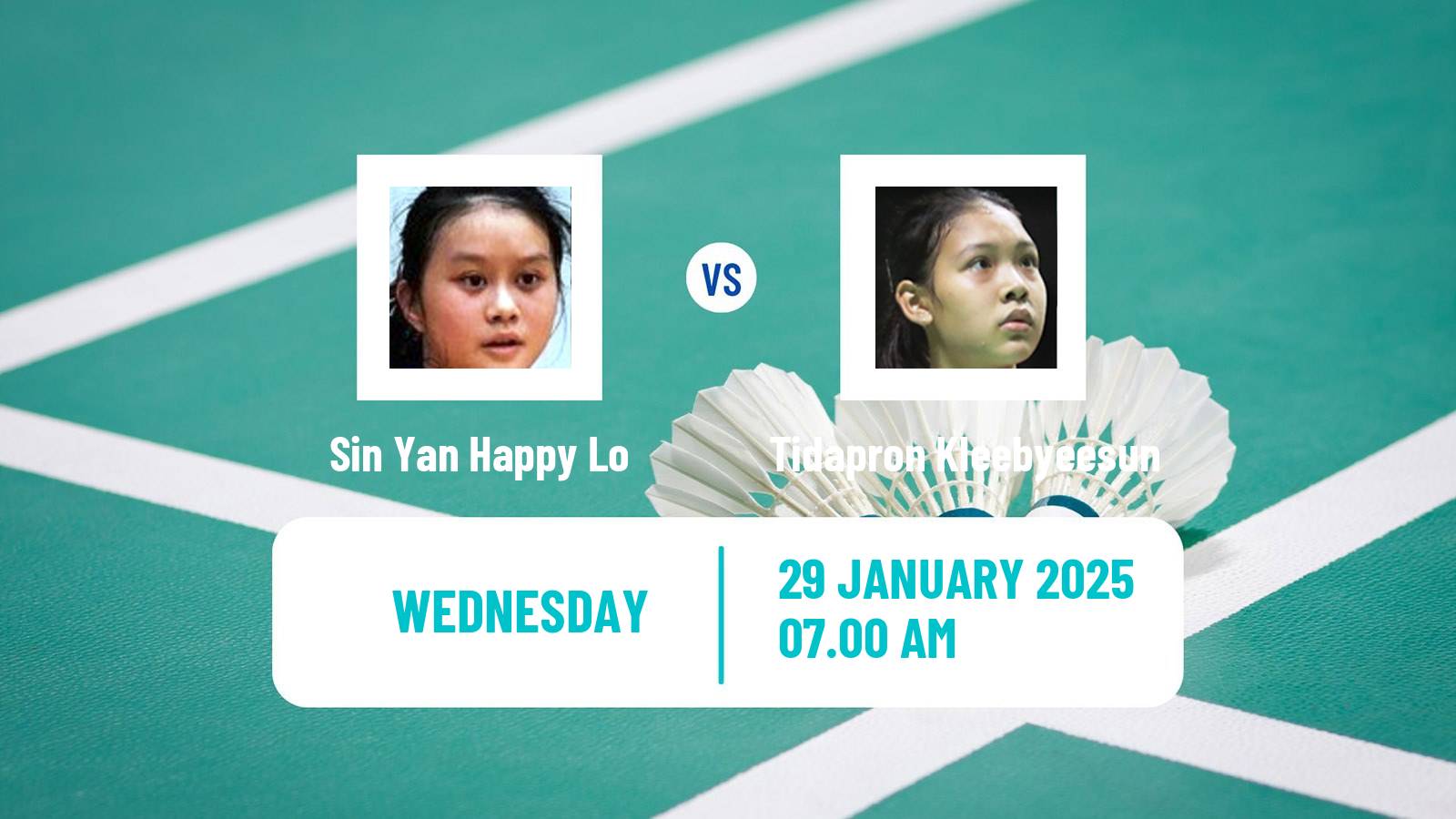 Badminton BWF World Tour Thailand Masters Women Sin Yan Happy Lo - Tidapron Kleebyeesun