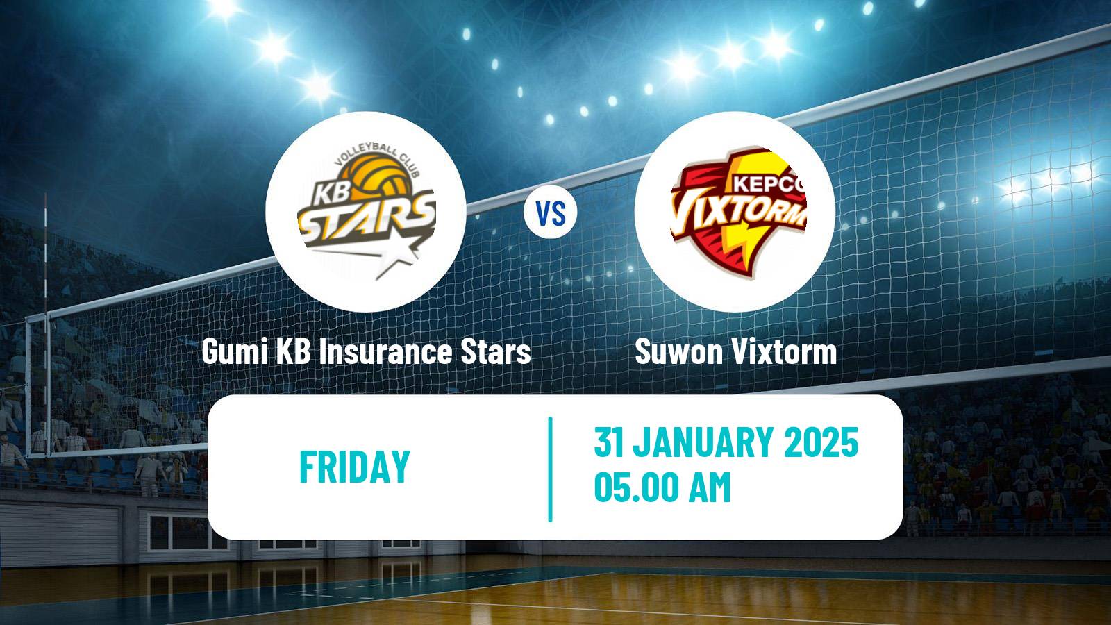 Volleyball South Korean V-League Gumi KB Insurance Stars - Suwon Vixtorm