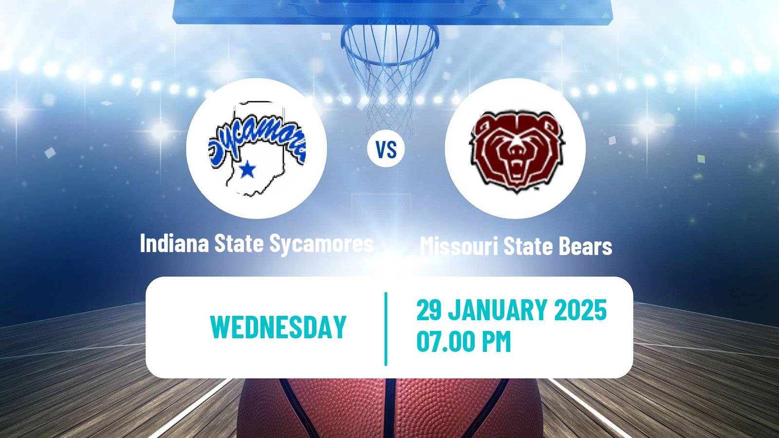 Basketball NCAA College Basketball Indiana State Sycamores - Missouri State Bears