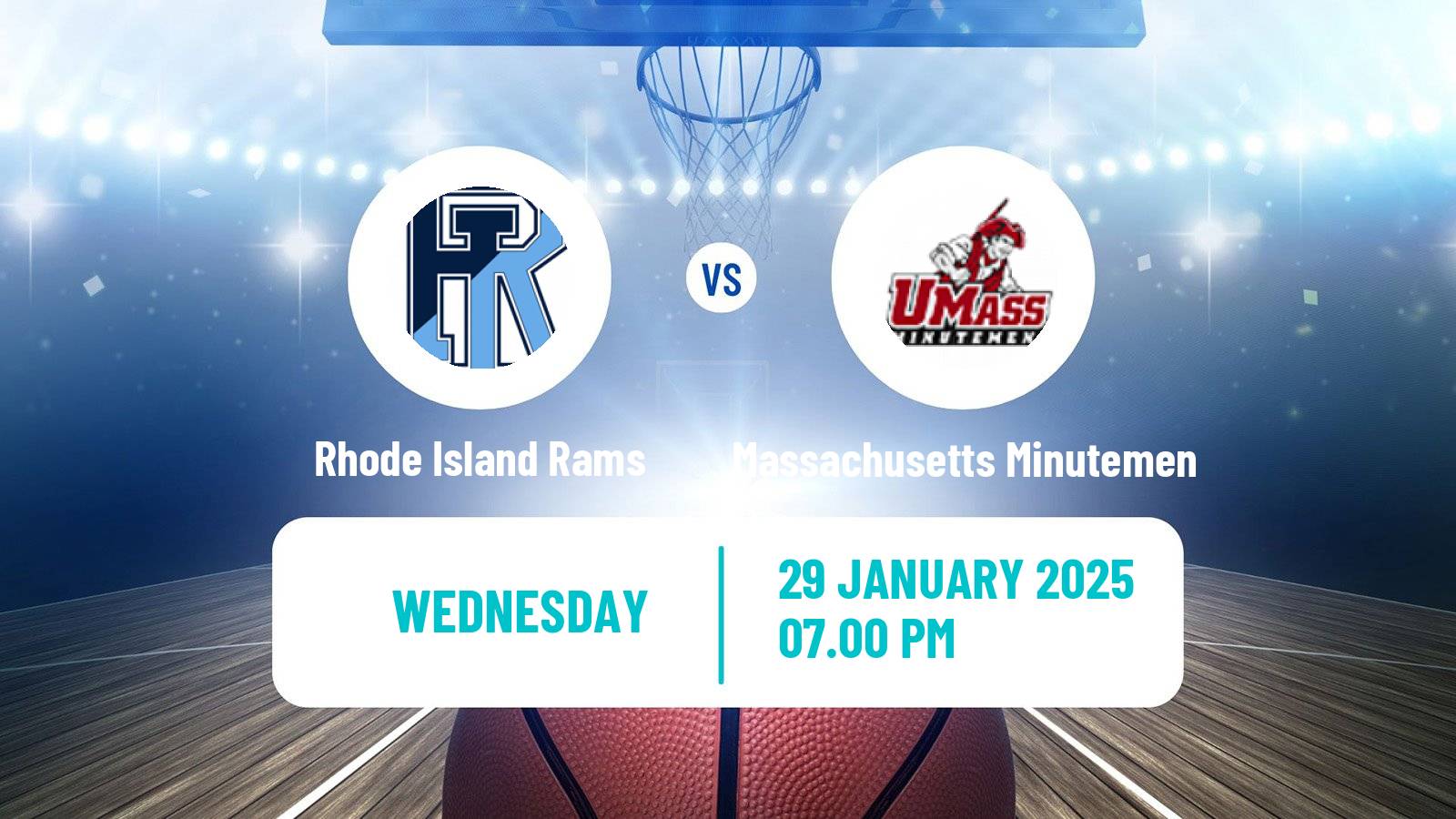 Basketball NCAA College Basketball Rhode Island Rams - Massachusetts Minutemen